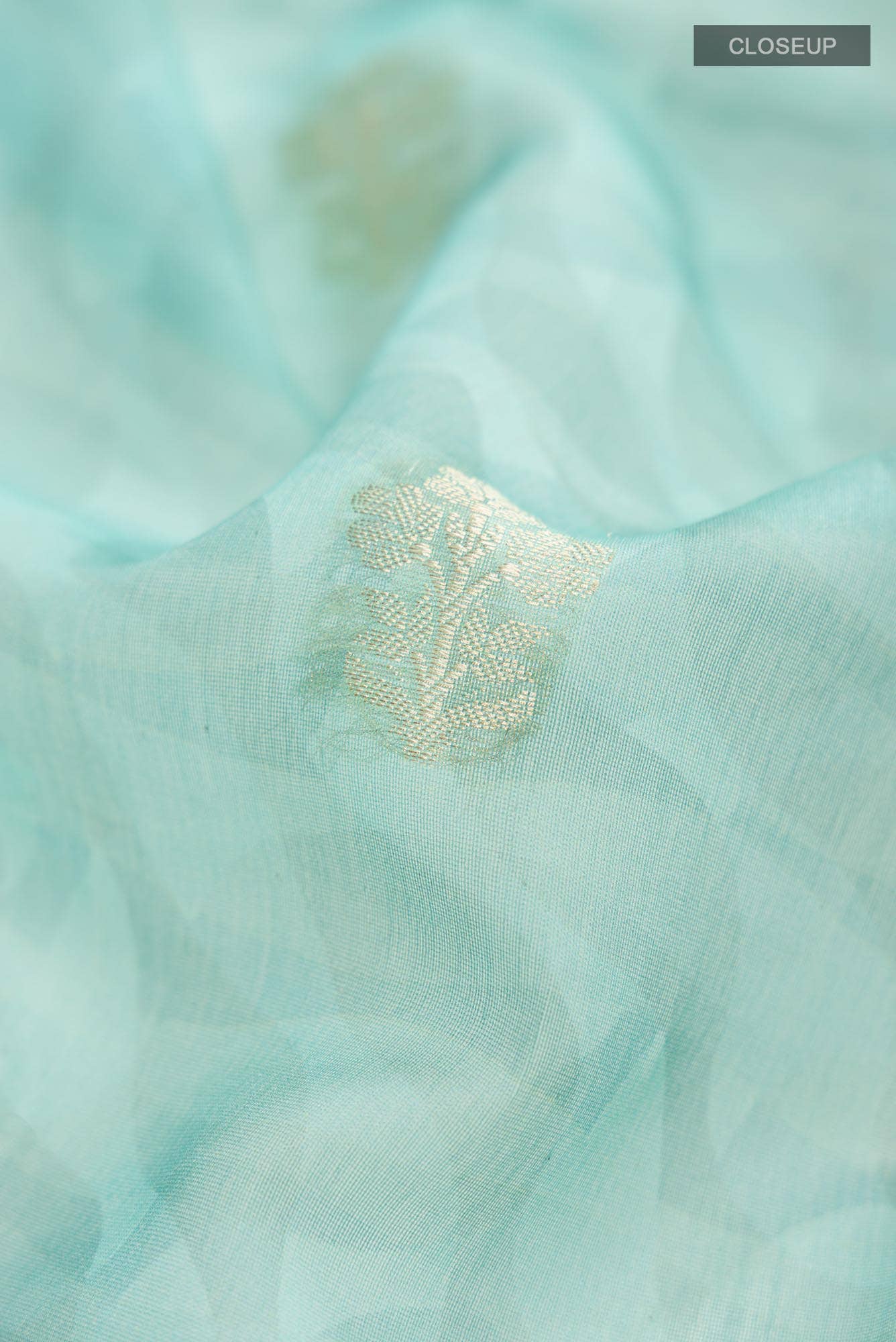 Sea Green Silk Cotton Saree