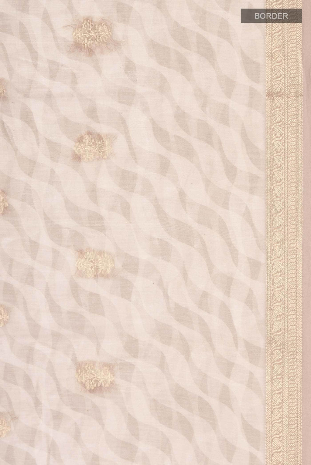 Beige Tussar Silk Saree