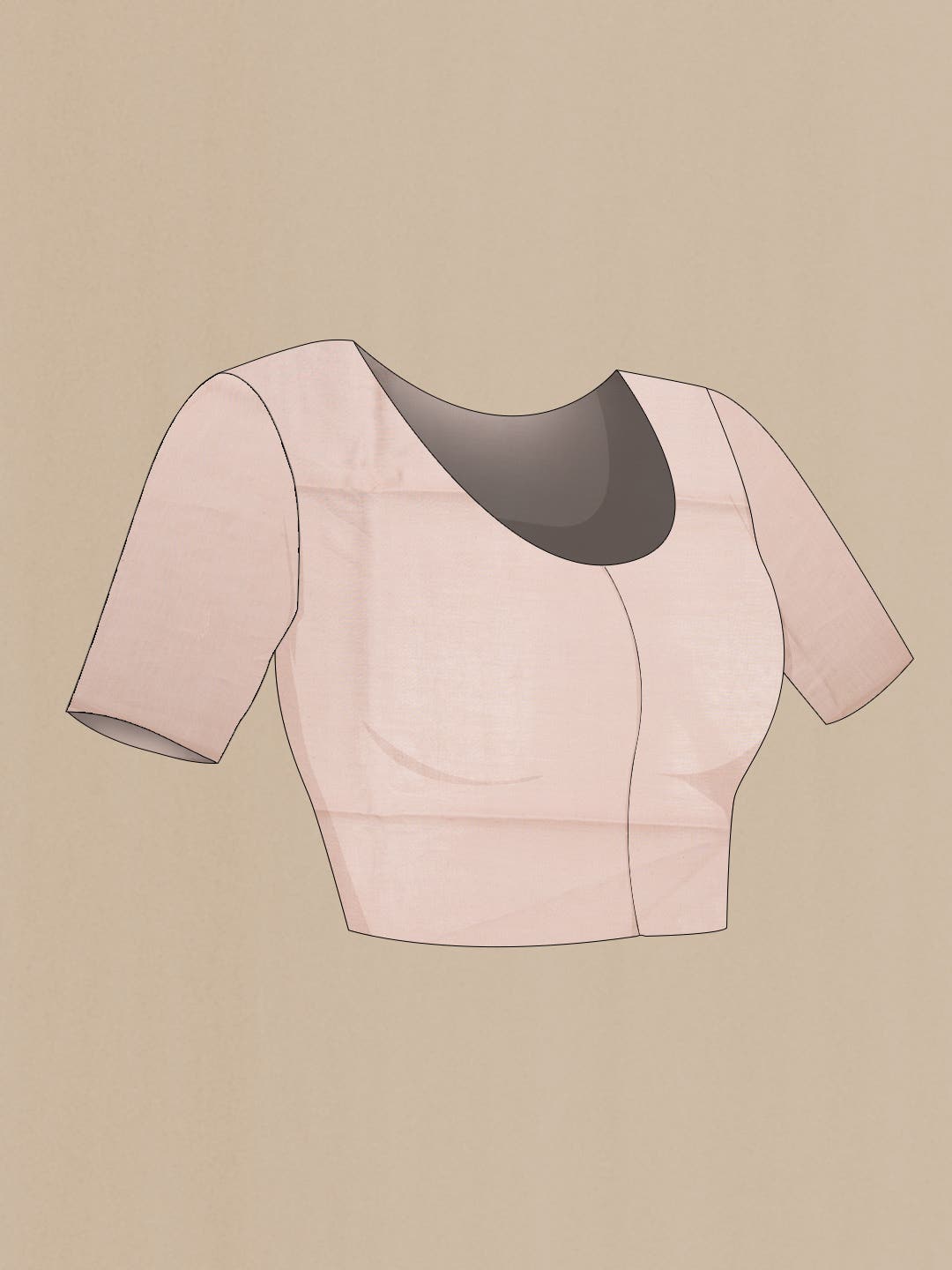 Rose Gold Chanderi Silk Saree