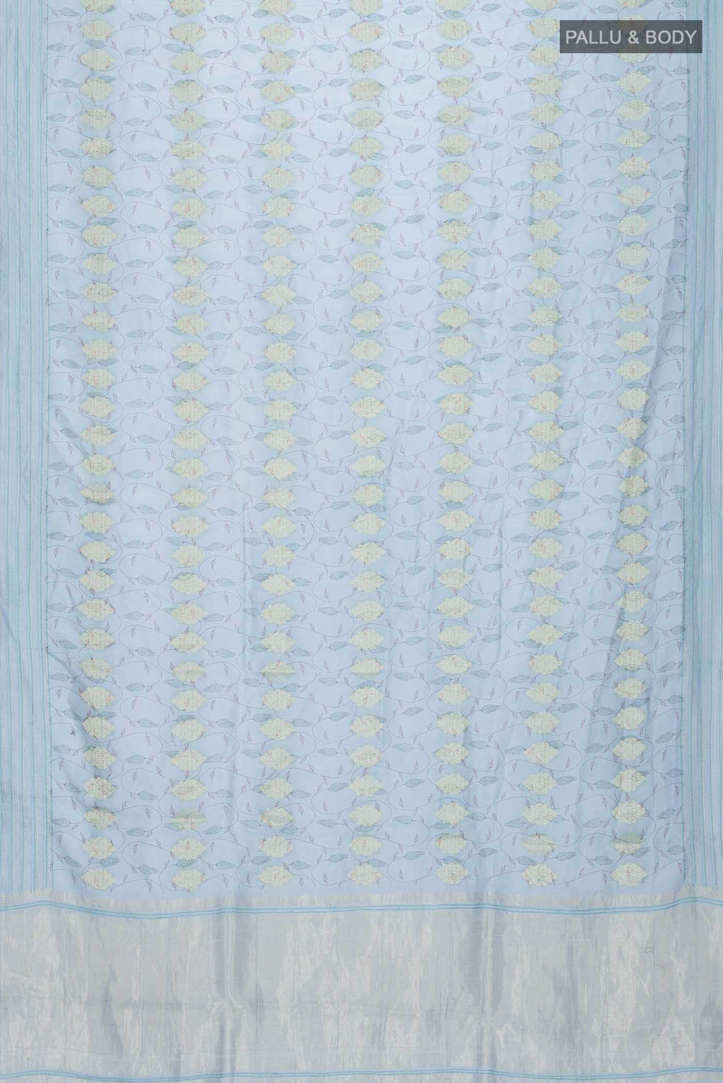 Blue Tussar Silk Saree