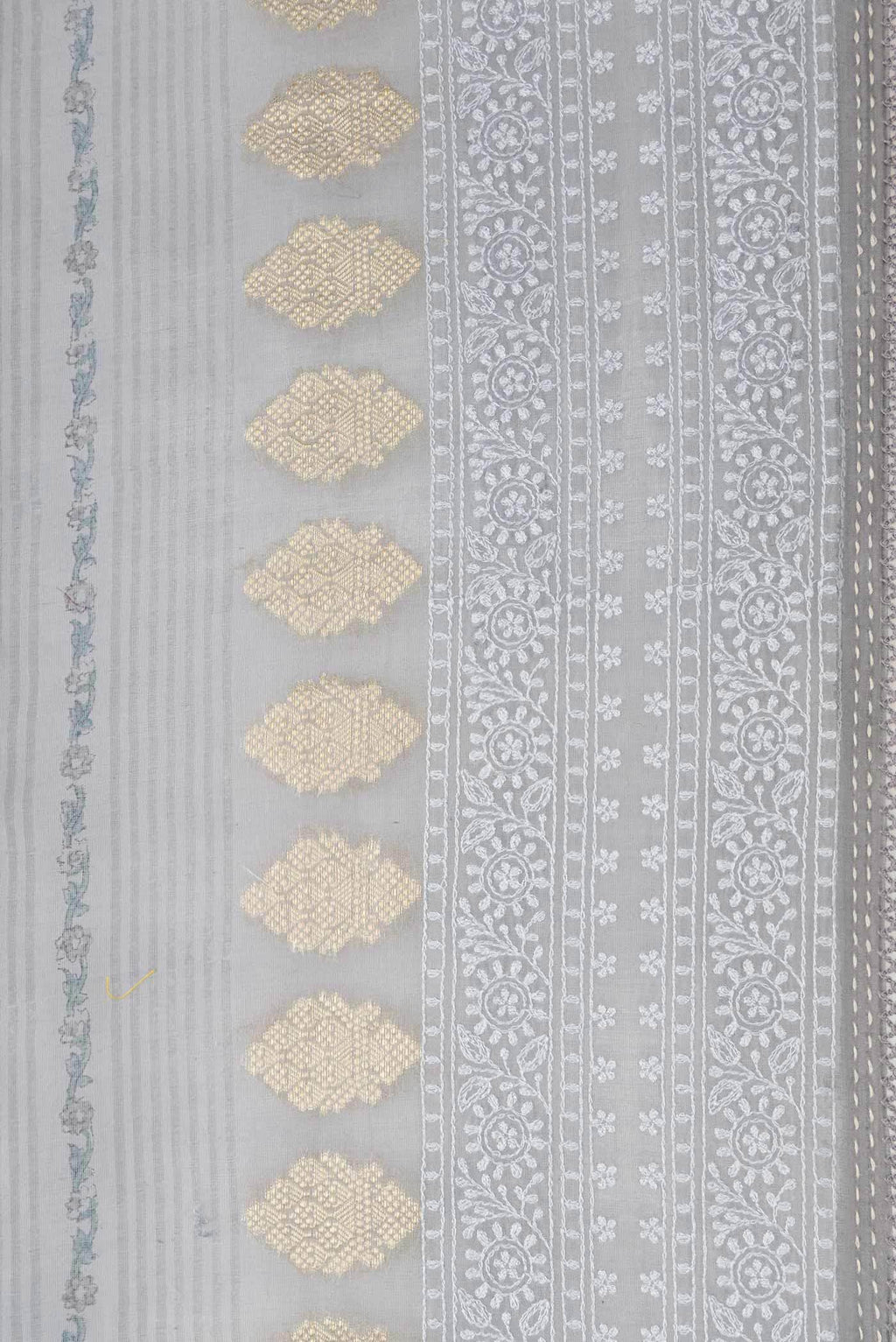 Grey Dual Tone Tussar Silk Saree