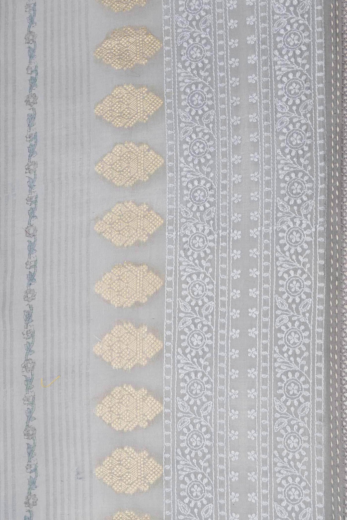 Grey Dual Tone Tussar Silk Saree