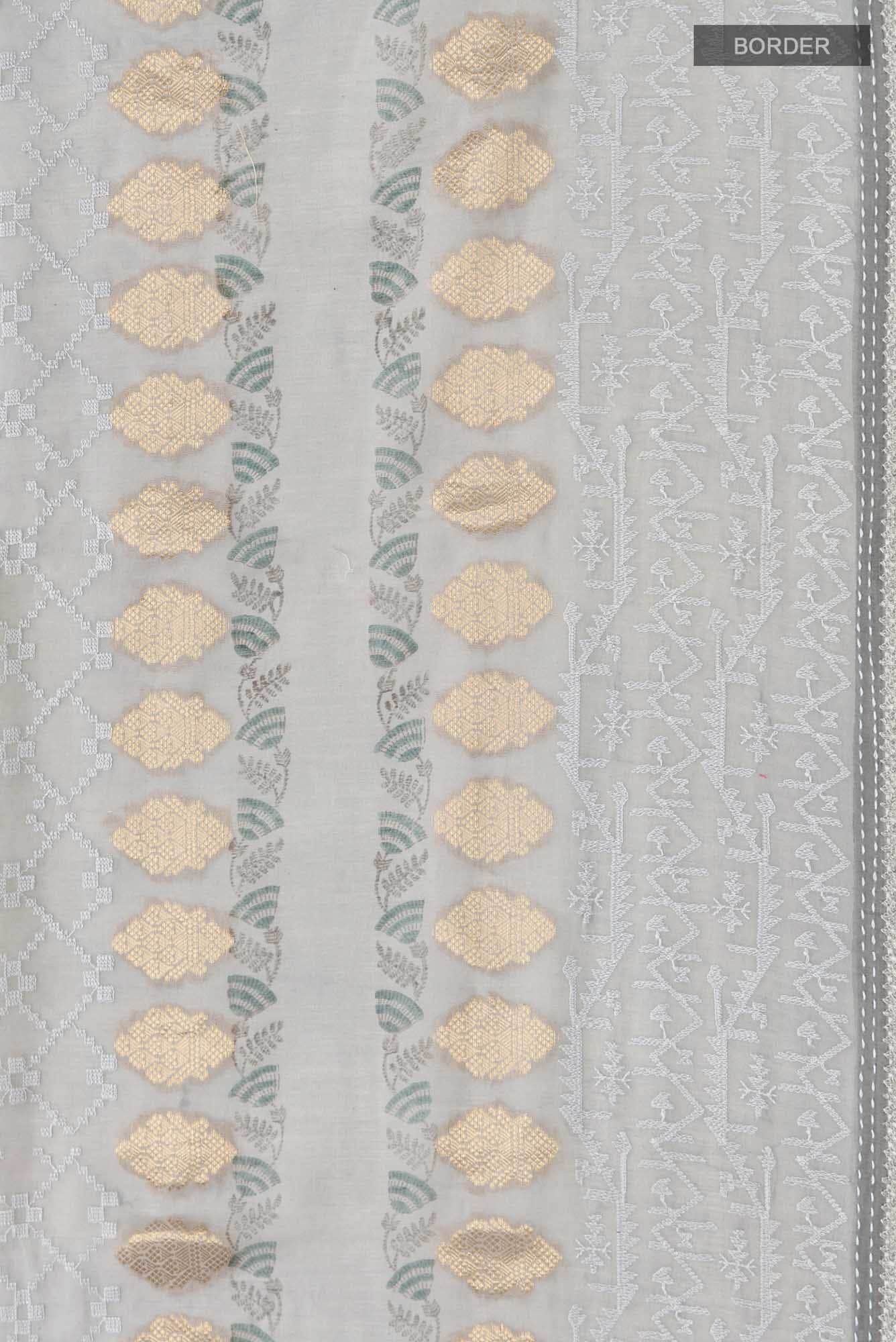 Grey Silk Cotton Saree