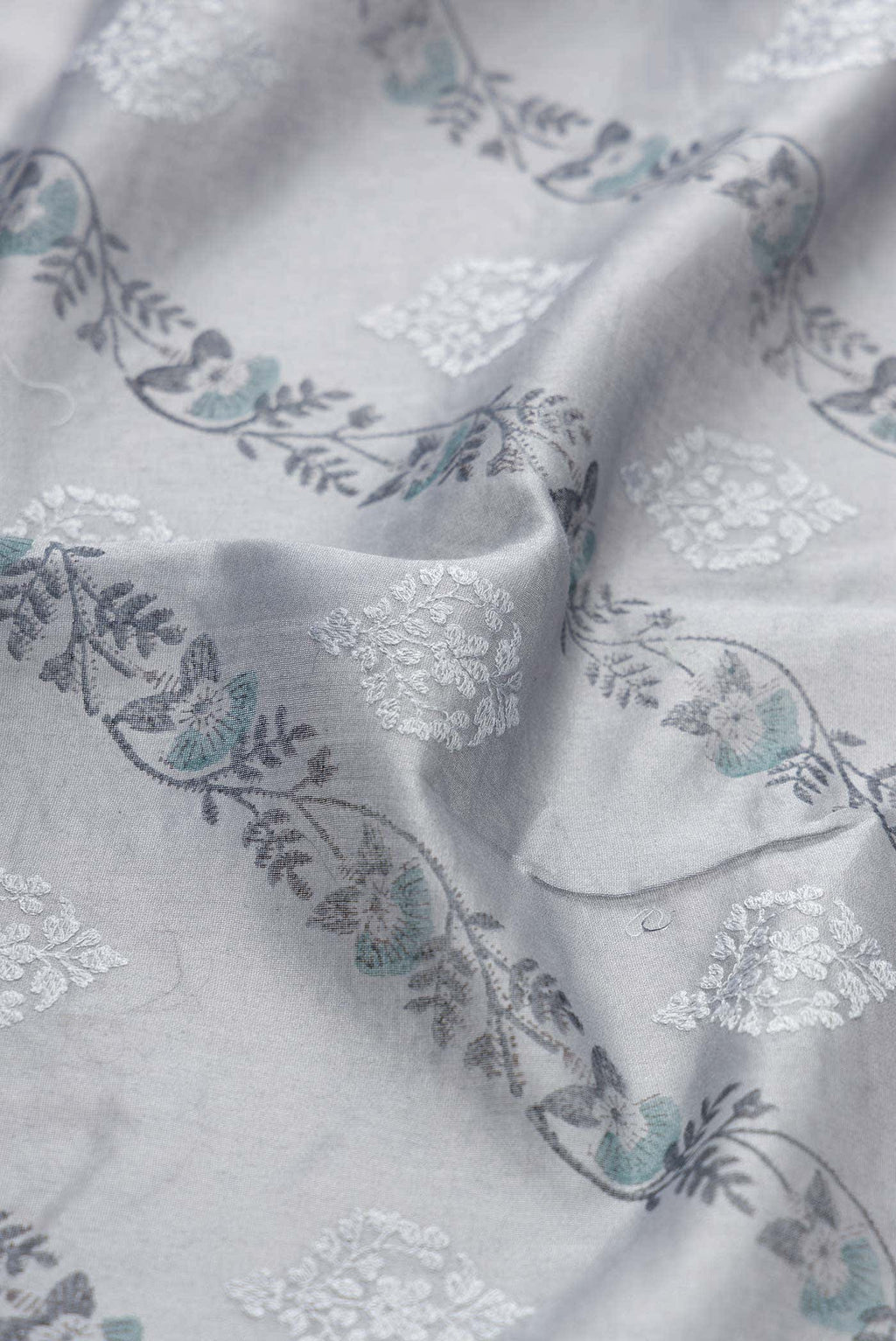 Grey Dual Tone Tussar Silk Saree