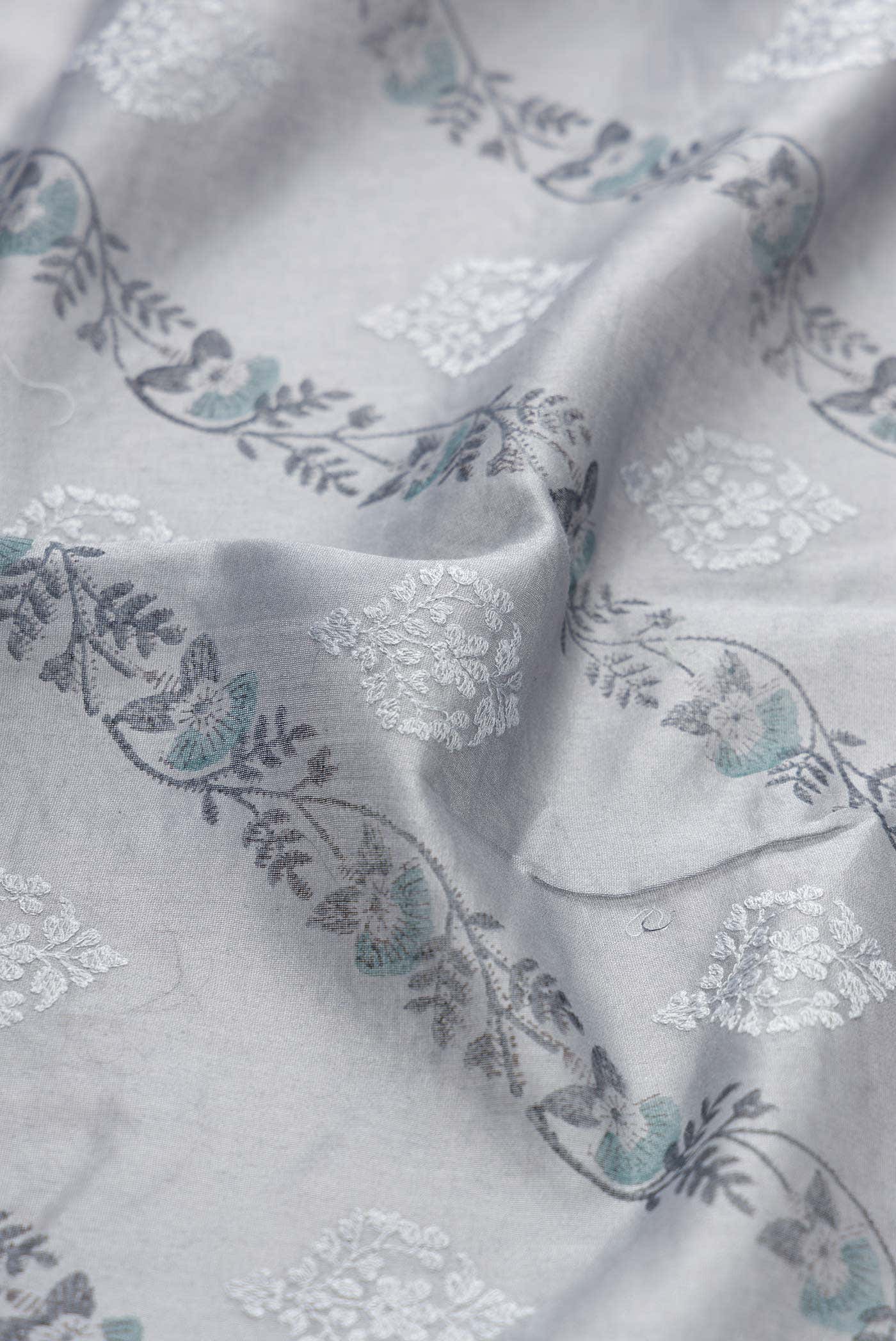 Grey Dual Tone Tussar Silk Saree