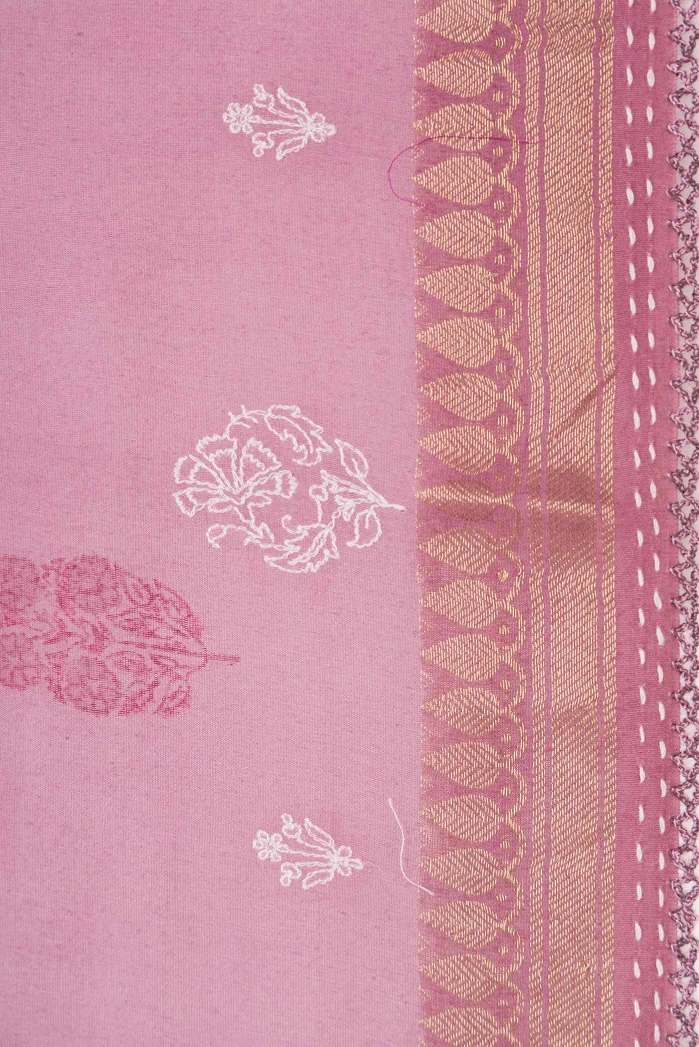 Lavender Tussar Silk Saree