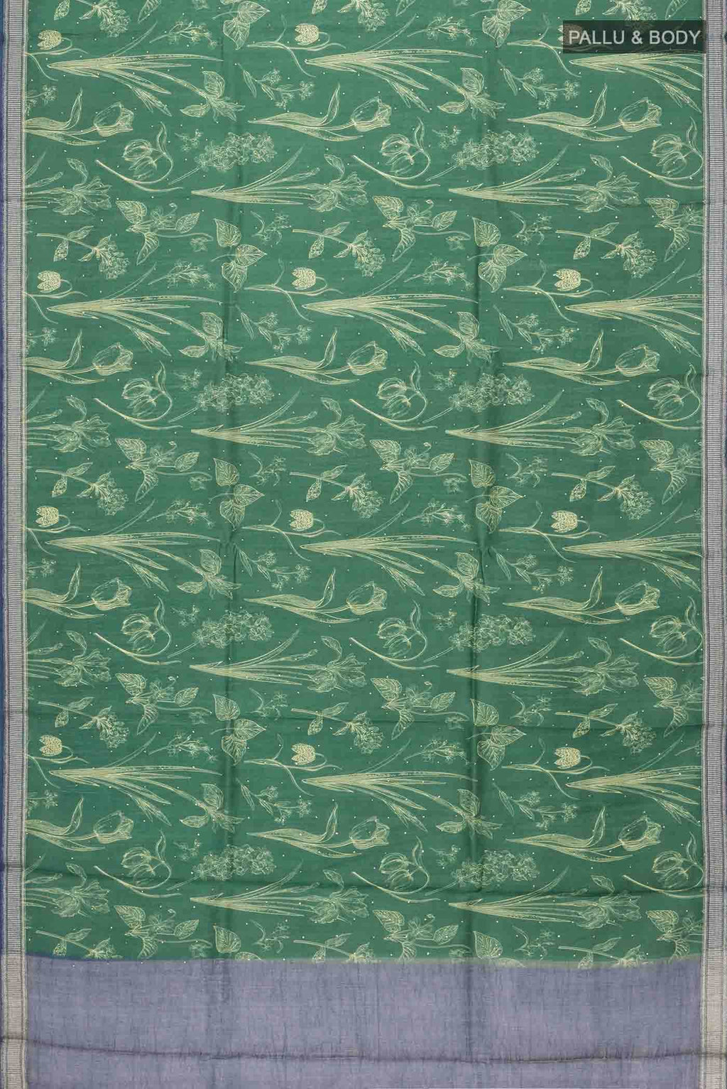 Green Tussar Silk Saree