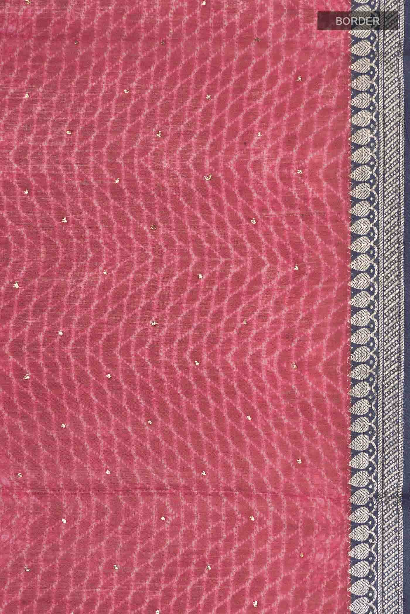 Red Tussar Silk Saree