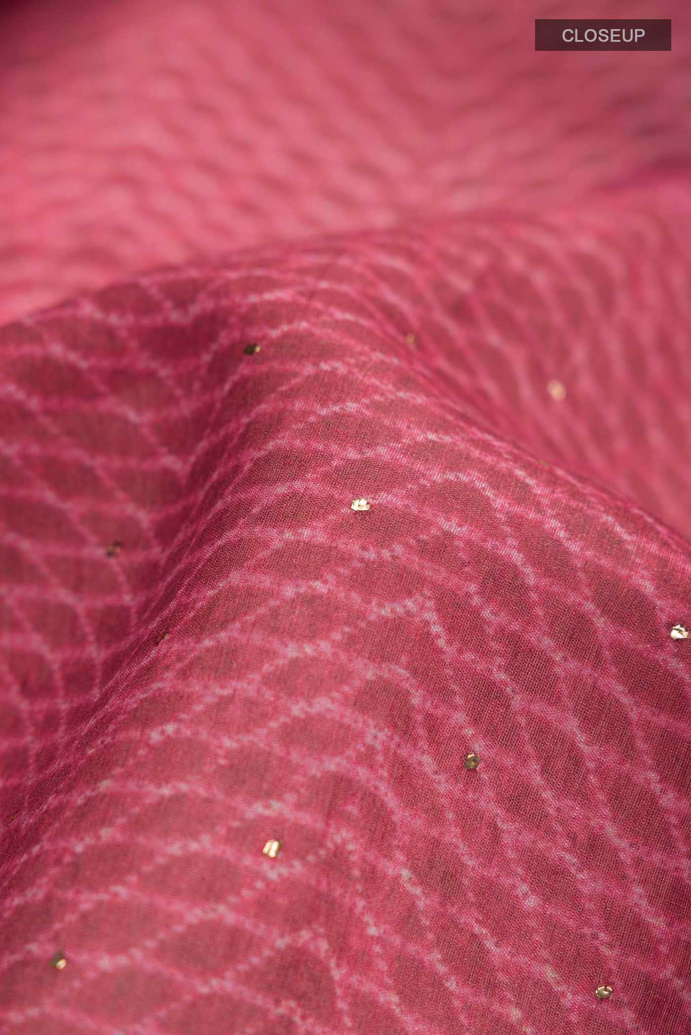 Red Tussar Silk Saree