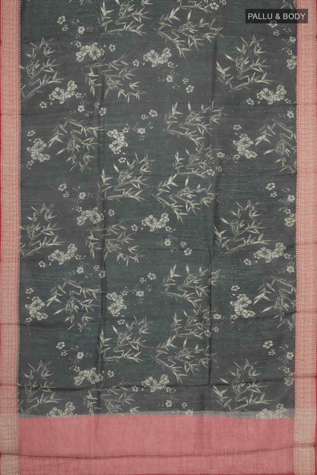 Black Tussar Silk Saree