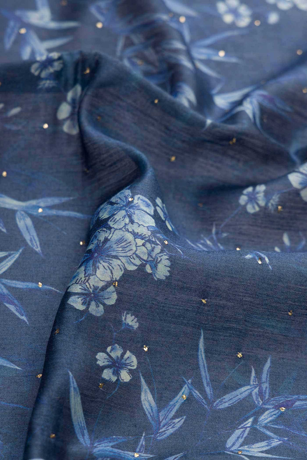 Blue Tussar Silk Saree