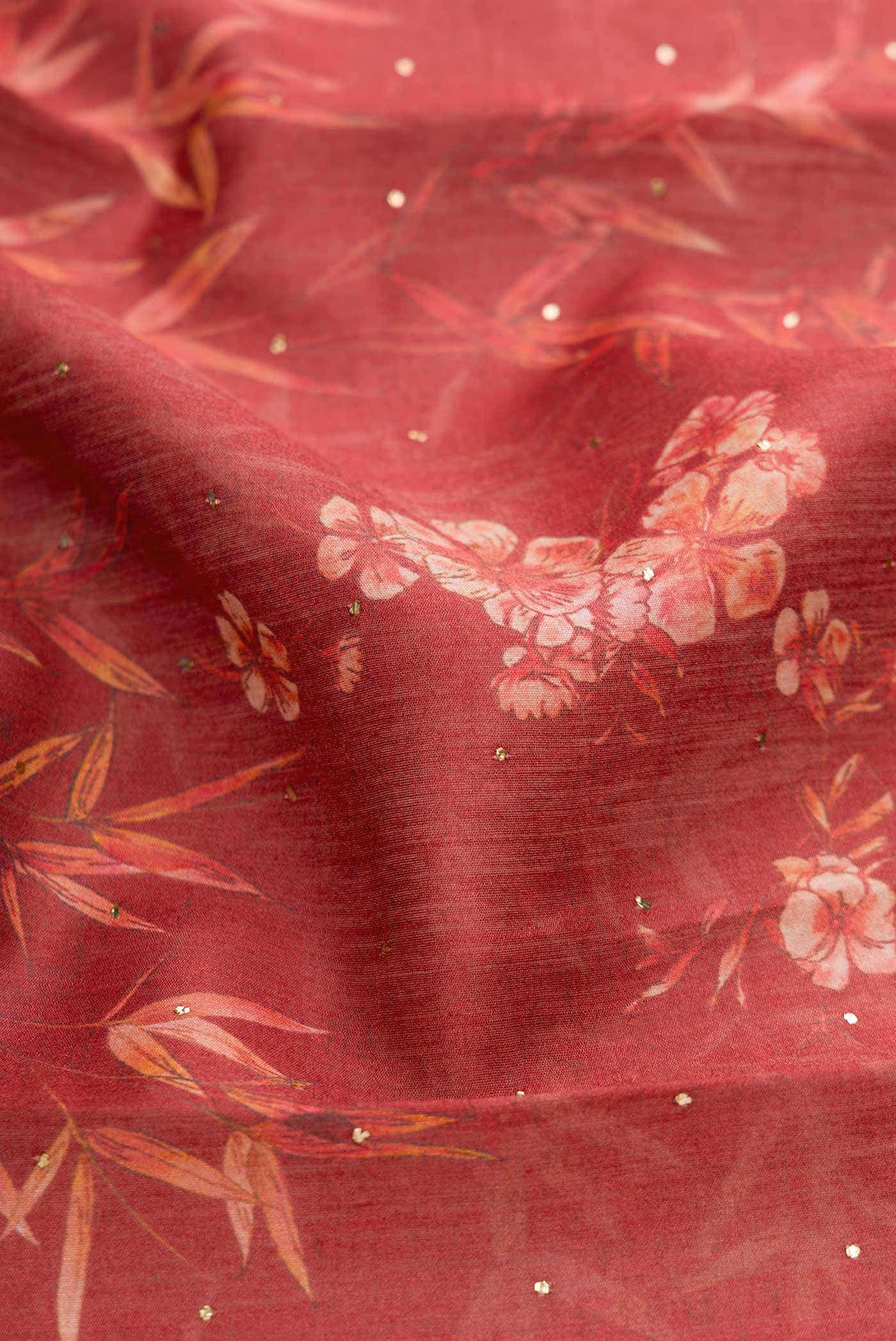 Maroon Tussar Silk Saree