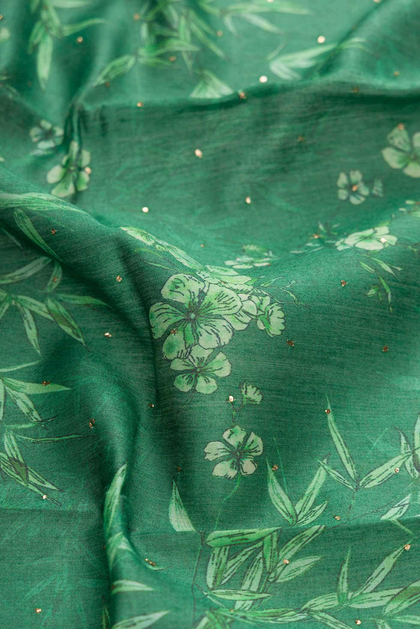 Green Tussar Silk Saree