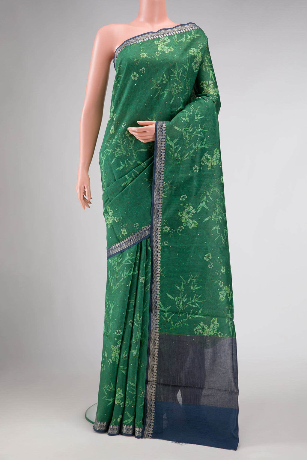 Green Tussar Silk Saree