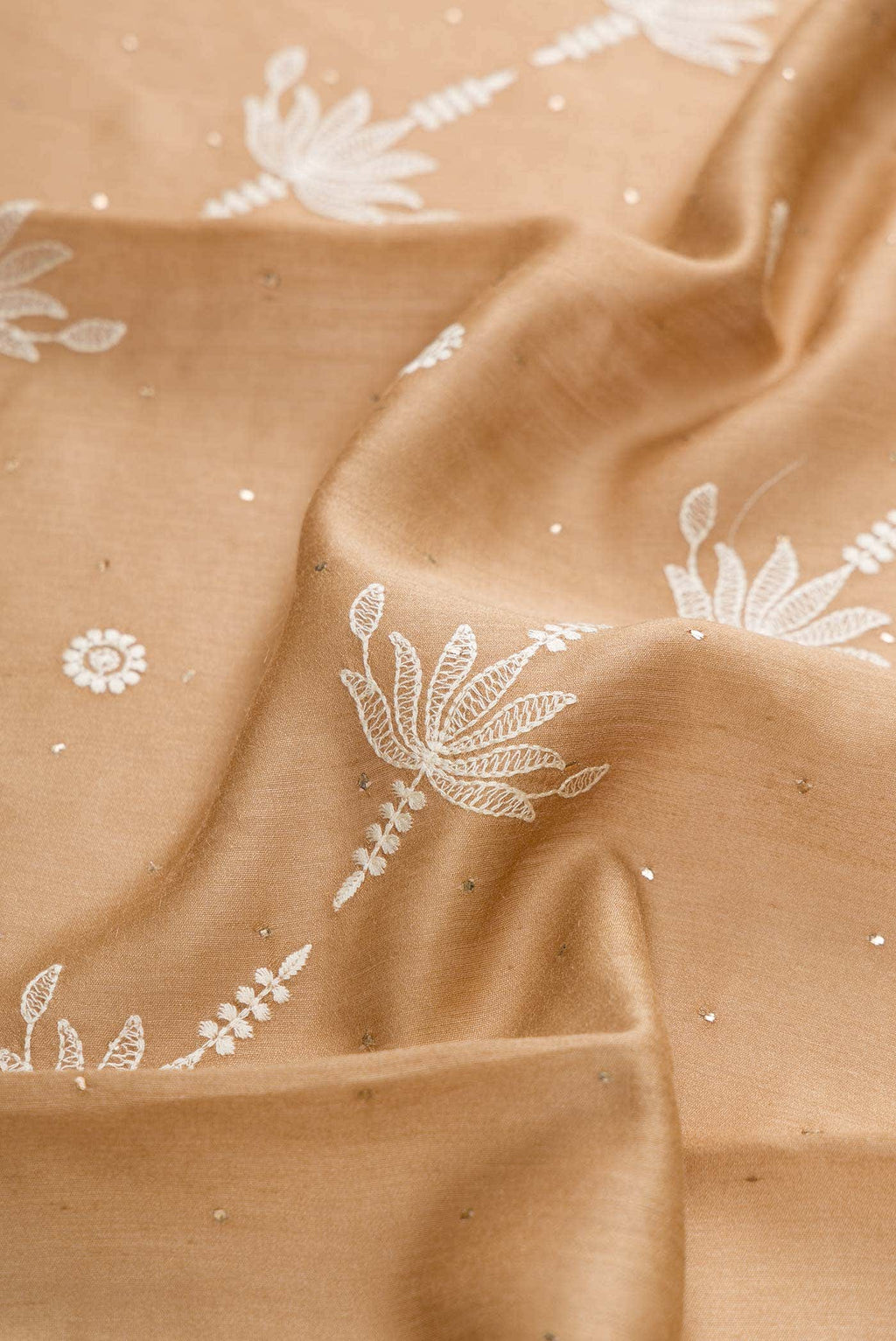 Beige Tussar Silk Saree