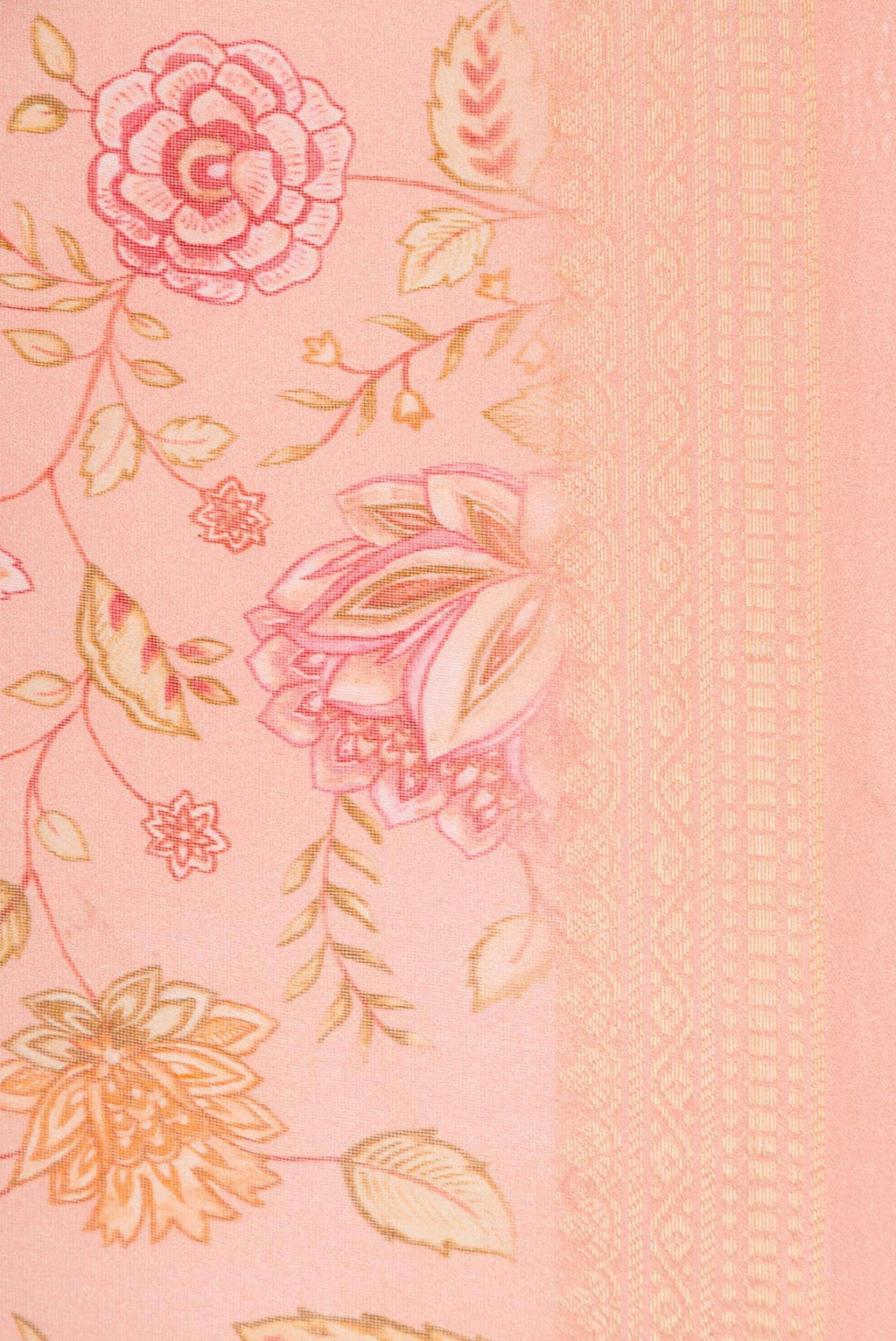 Peach Dual Tone Chanderi Silk Saree