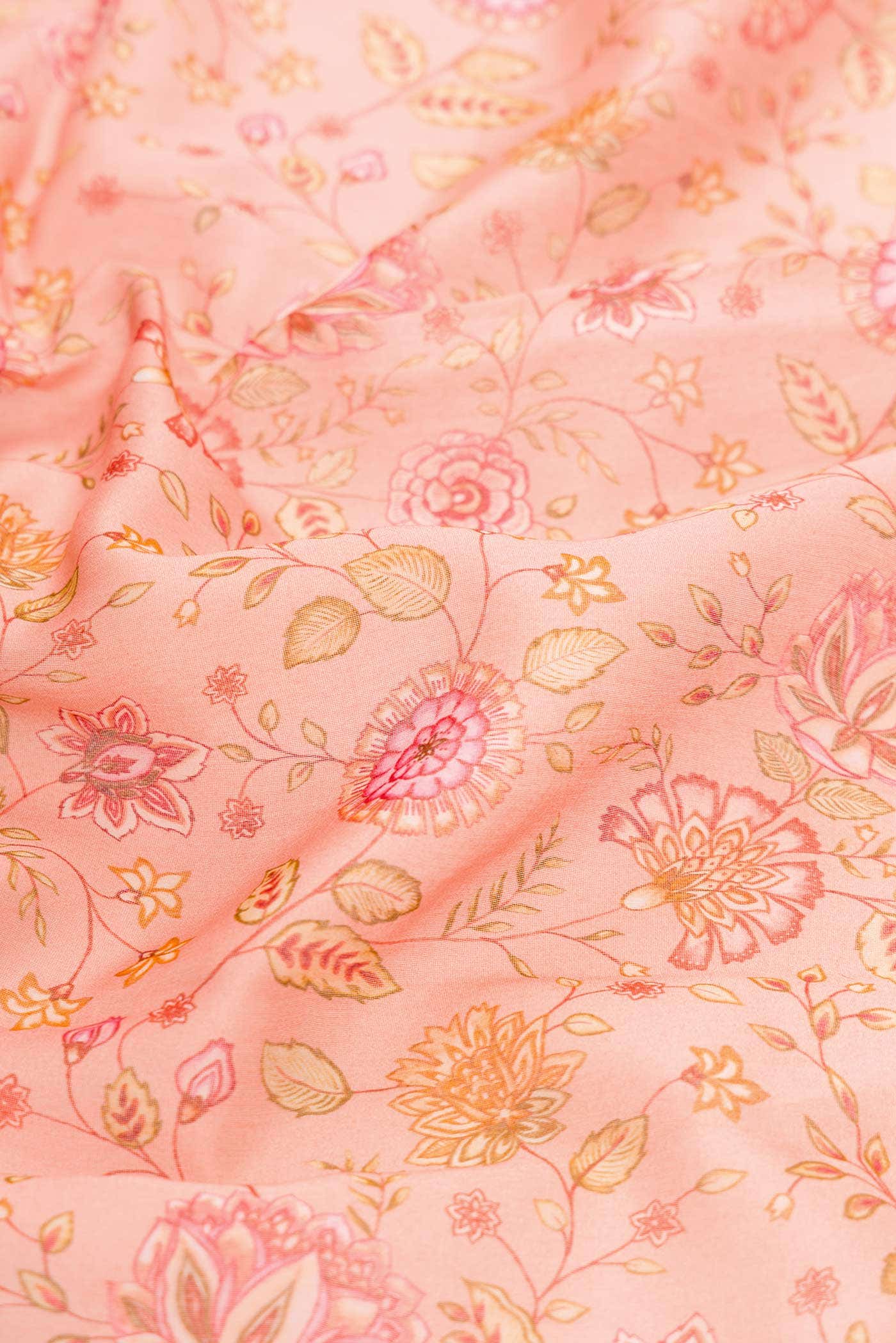 Peach Dual Tone Chanderi Silk Saree