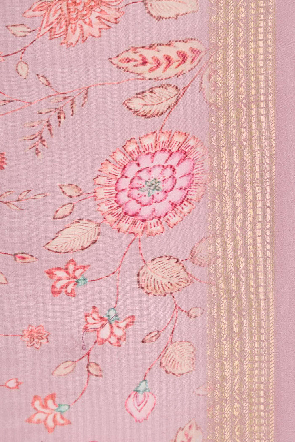 Pink Chanderi Silk Saree
