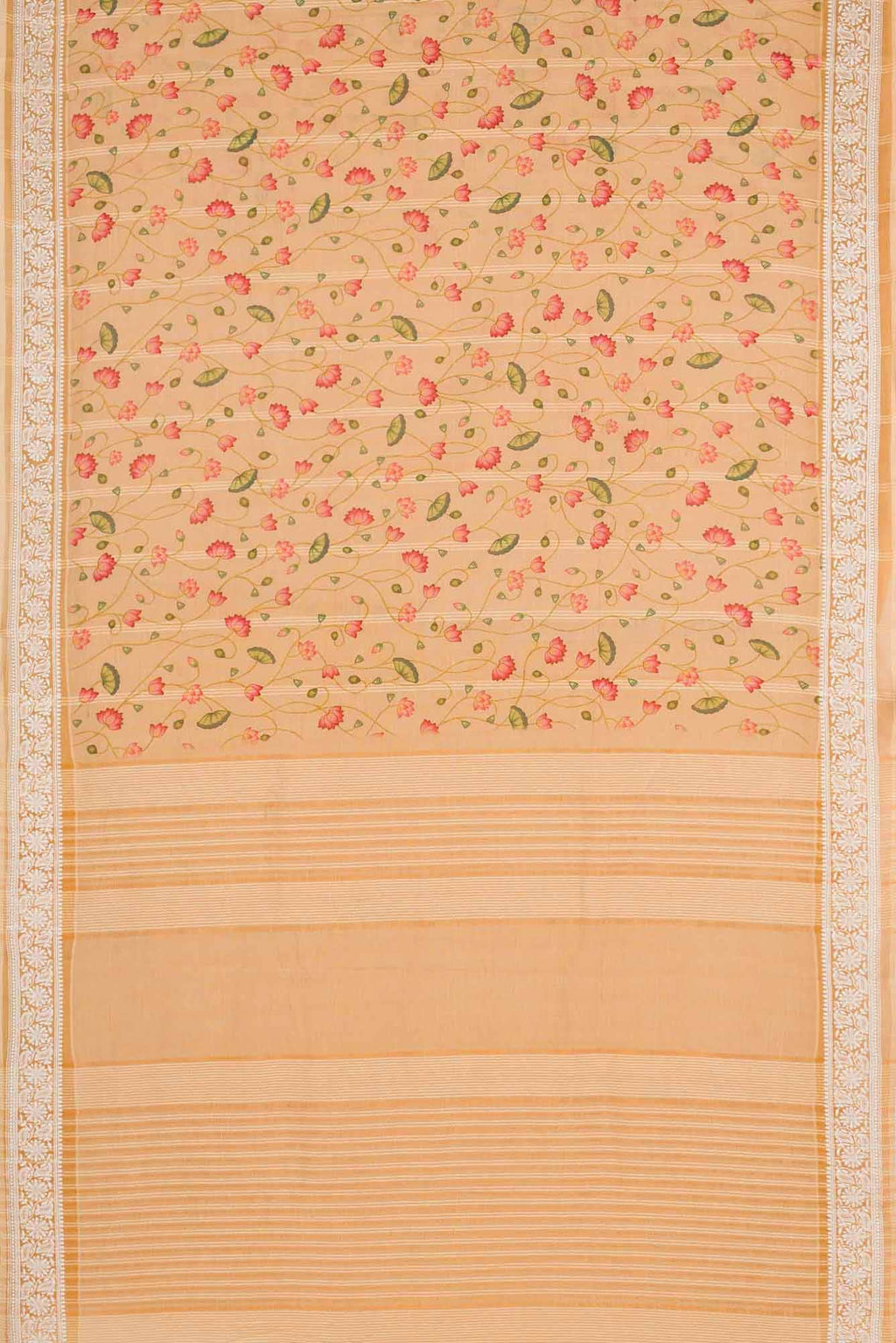 Sandal Dual Tone Blended Chanderi Silk Cotton Saree