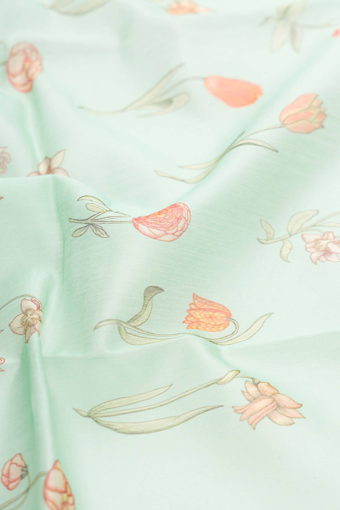 Light Green Tussar Silk Saree