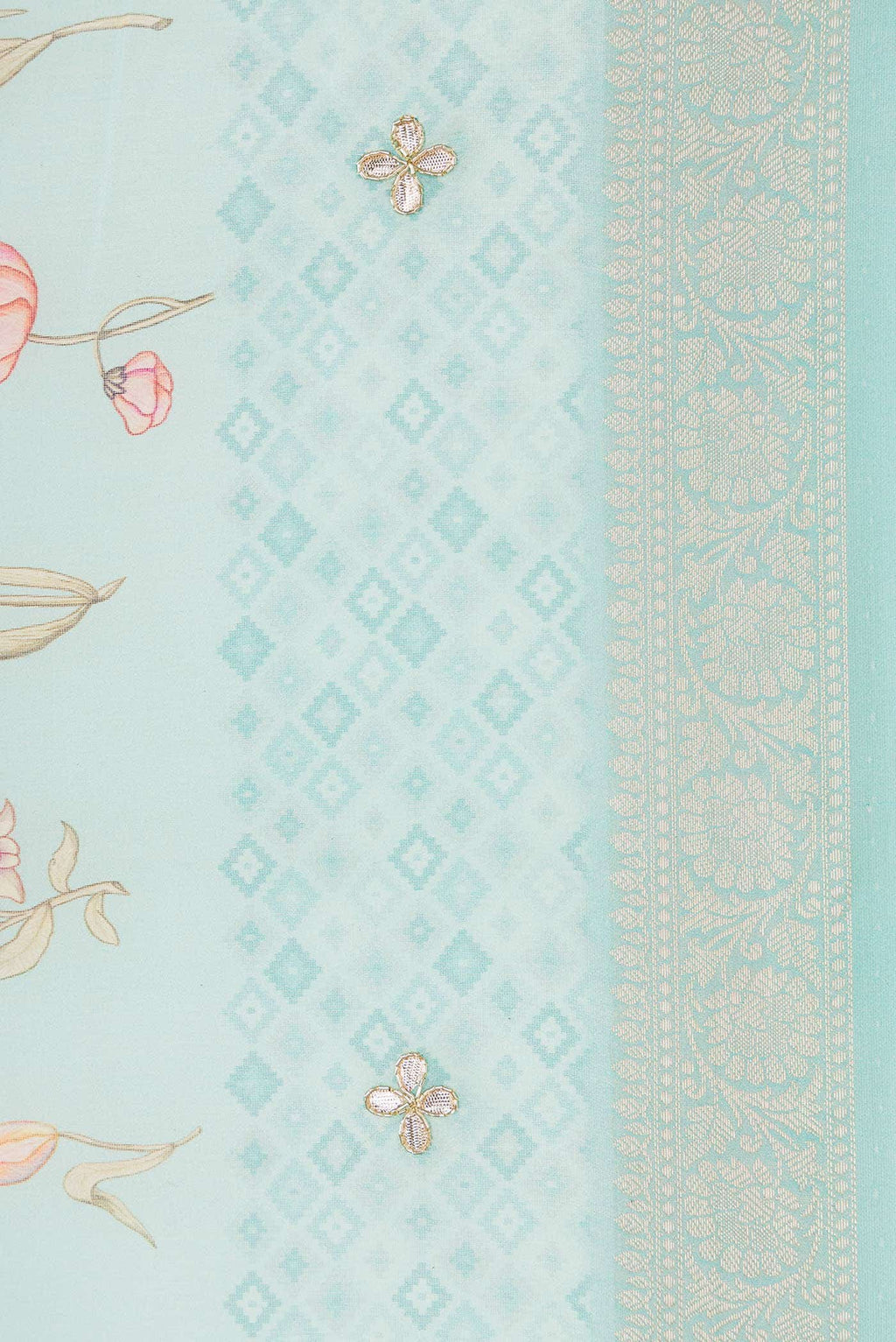 Light Blue Chanderi Silk Saree