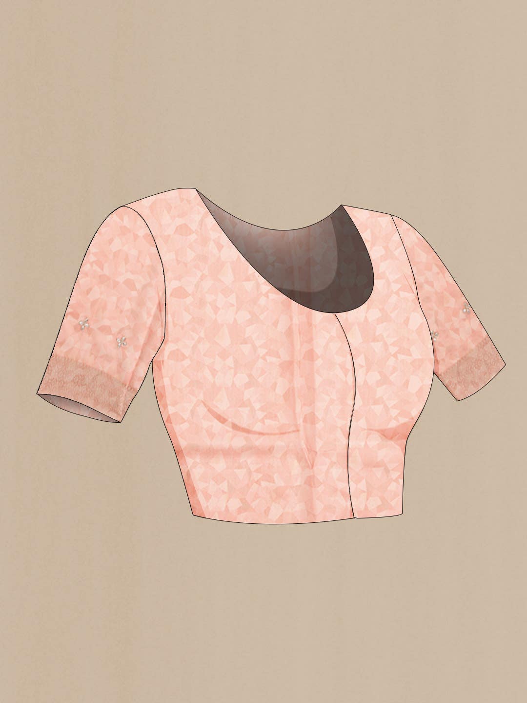 Peach Silk Cotton Saree