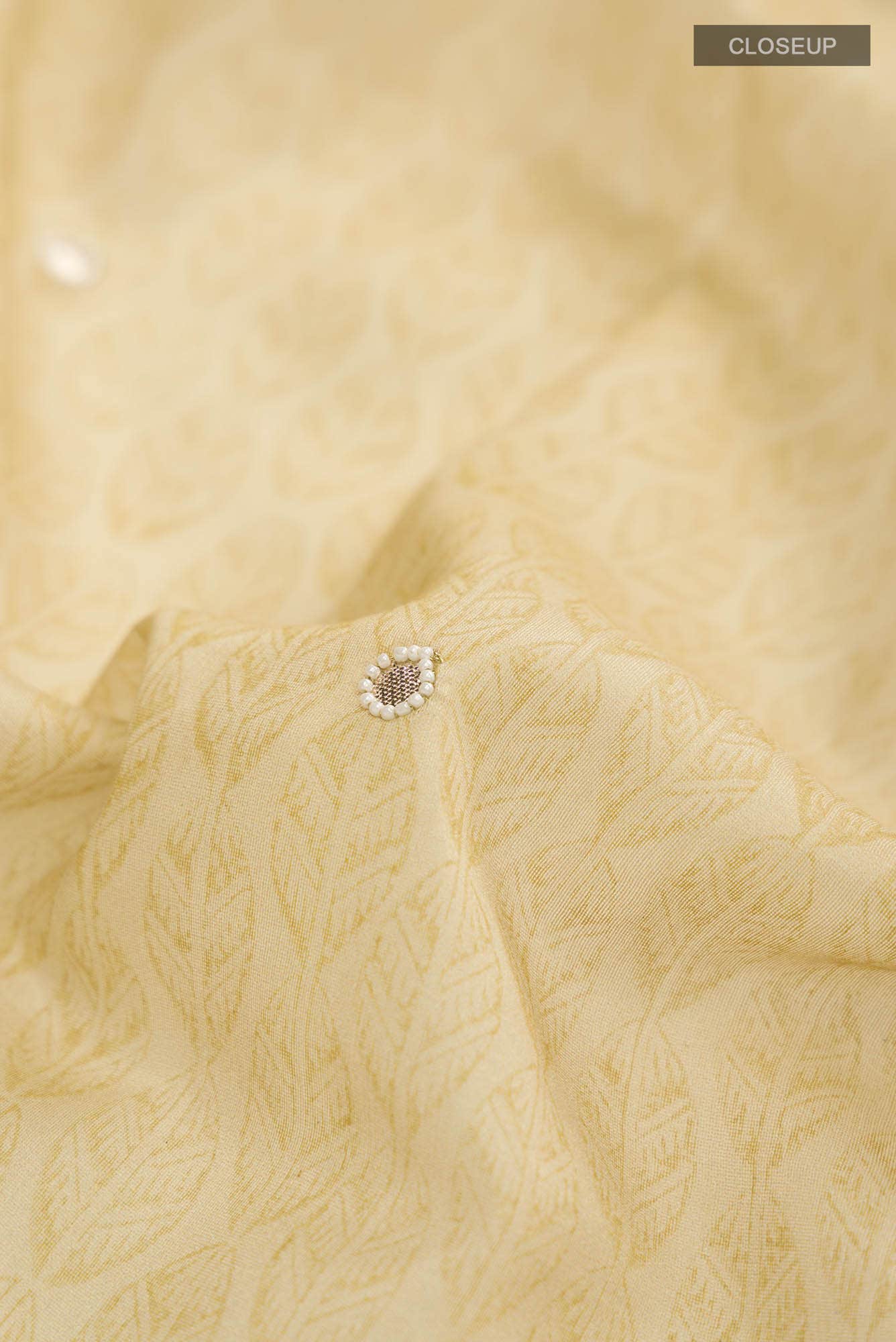 Beige Silk Cotton Saree