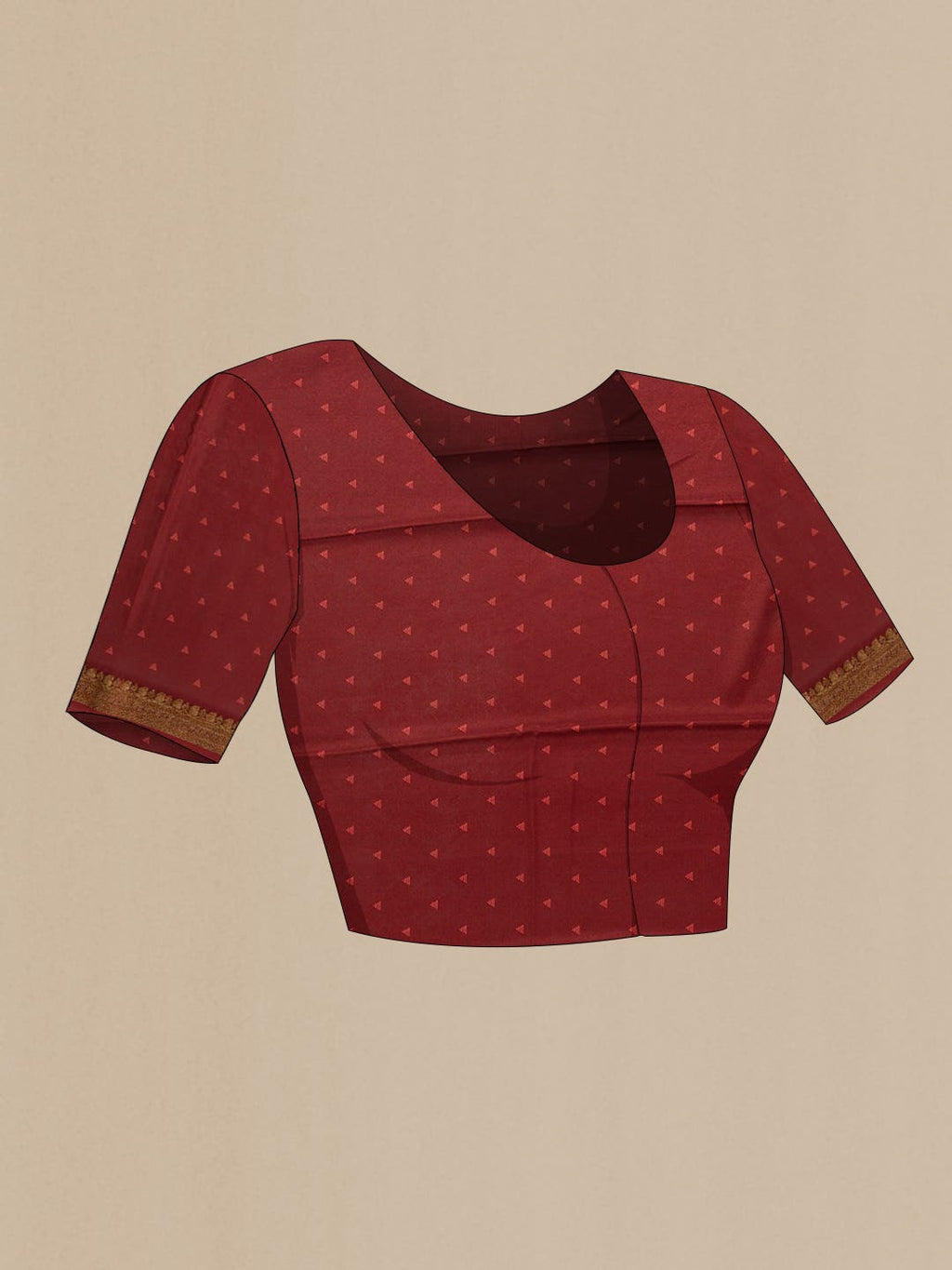 Maroon Dual Tone Mysore Crepe Saree
