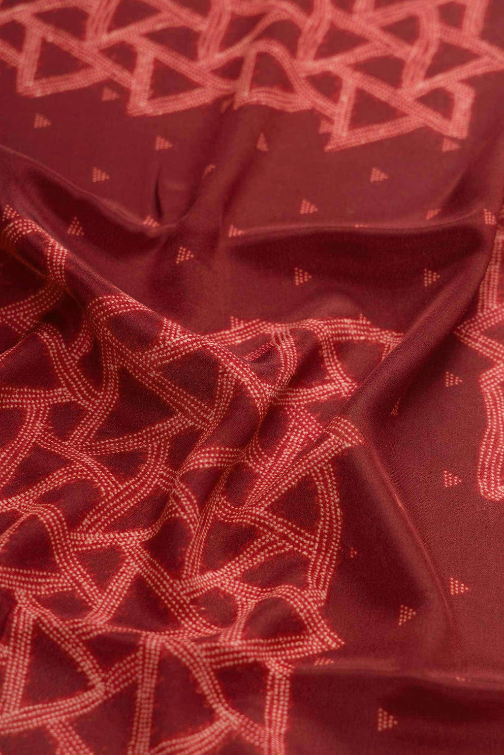 Maroon Dual Tone Mysore Crepe Saree