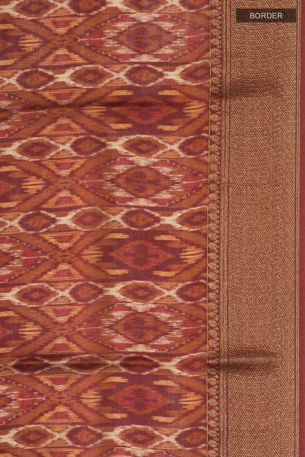 Brown Crepe Saree
