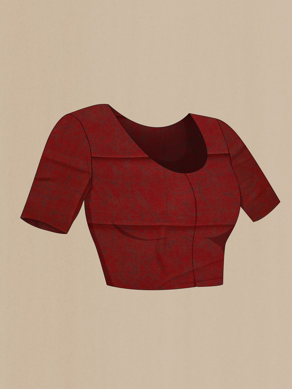 Maroon Mysore Crepe Saree