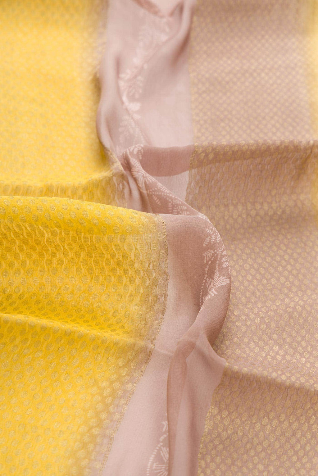 Mustard Mysore Georgette Saree