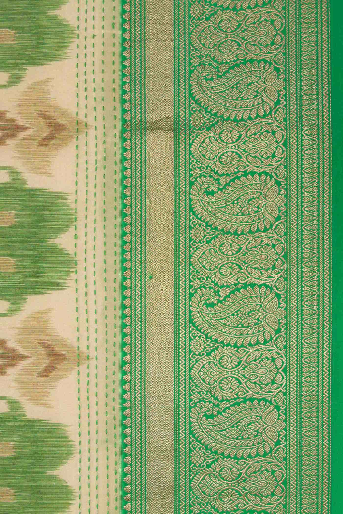 Beige Kanchipuram Silk Saree