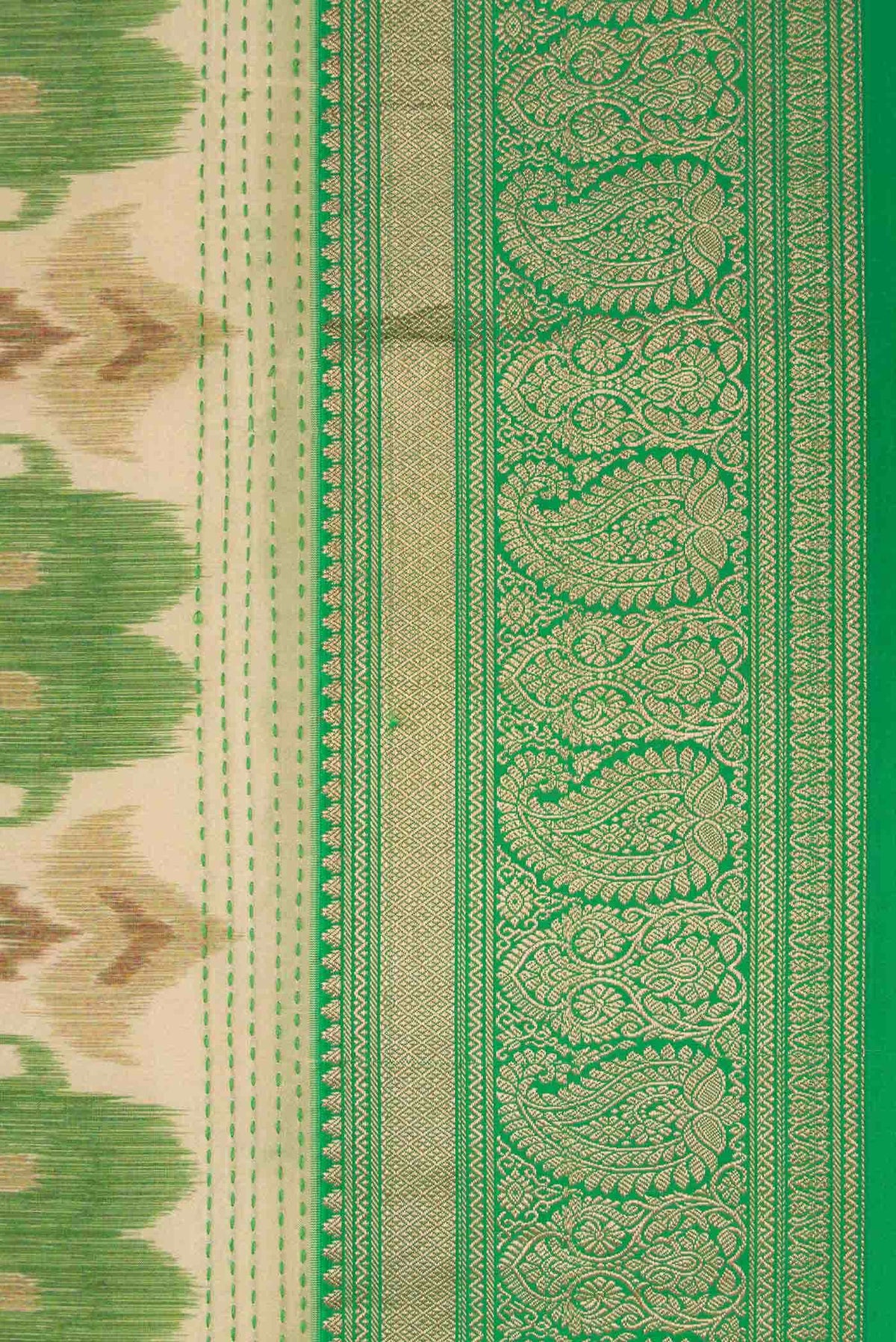 Beige Kanchipuram Silk Saree
