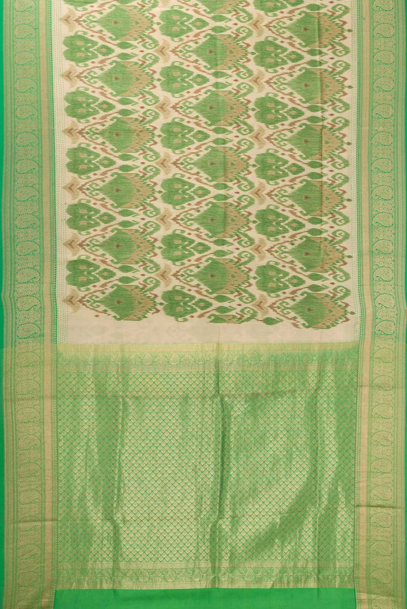 Beige Kanchipuram Silk Saree