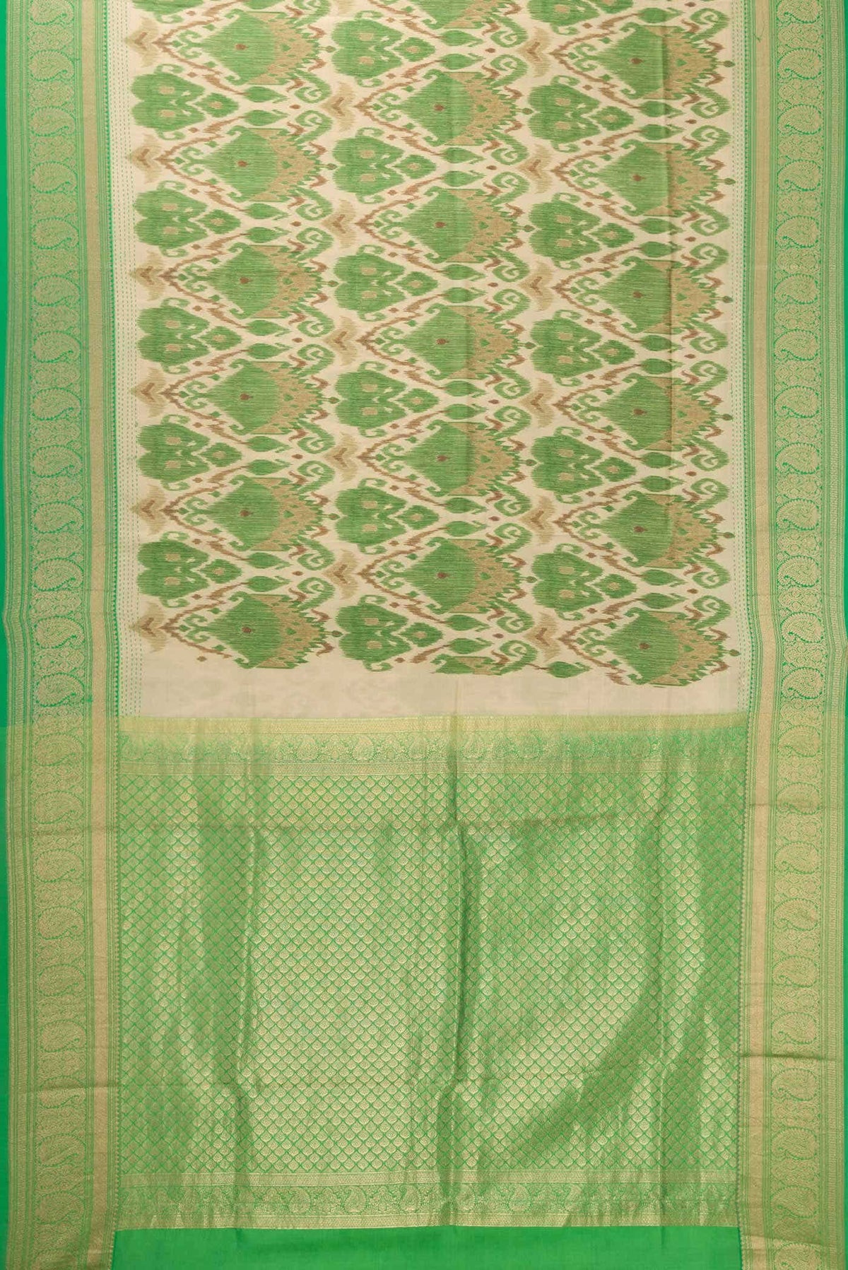 Beige Kanchipuram Silk Saree