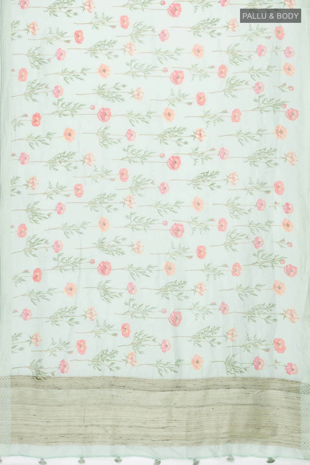 Sea Green Linen Saree
