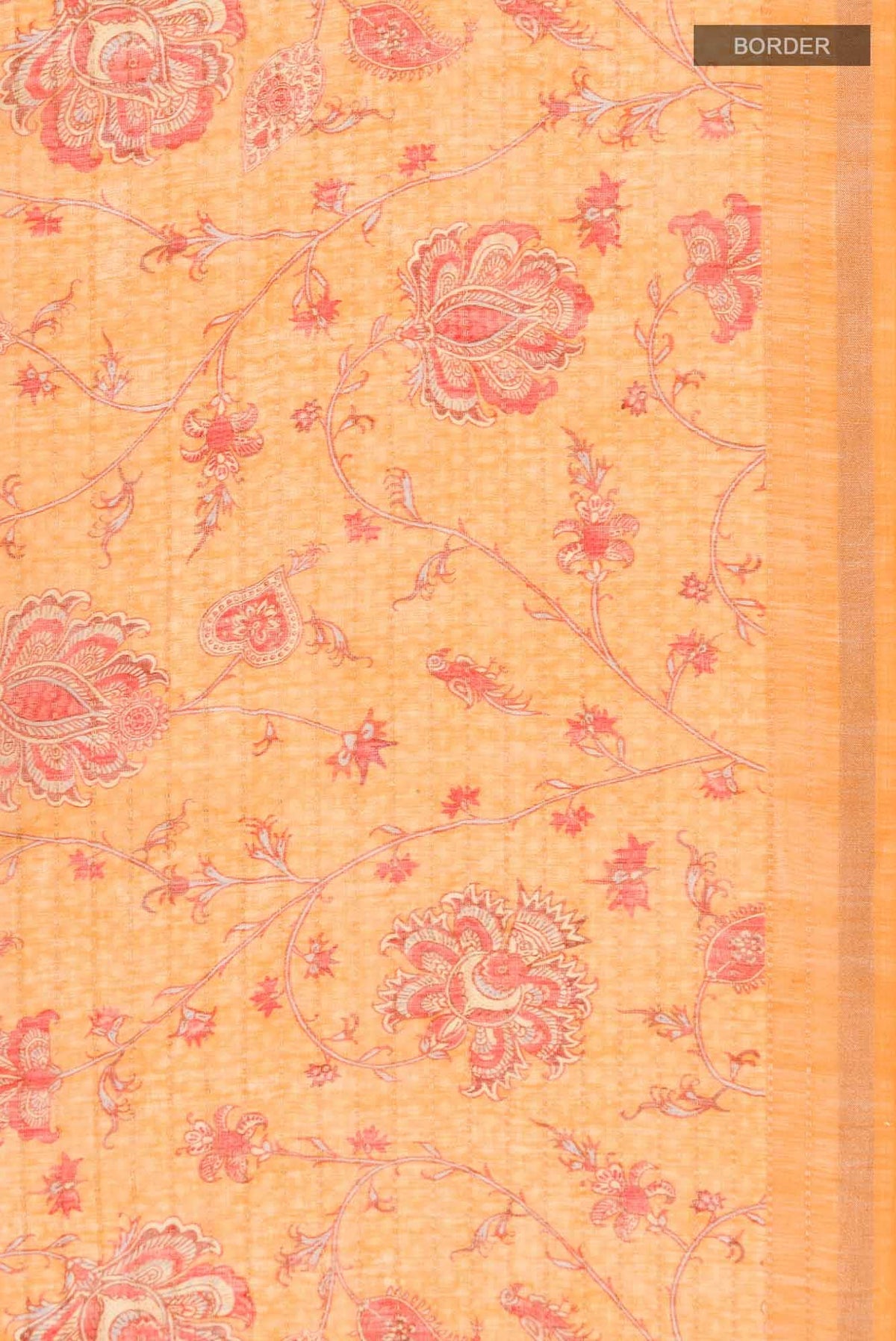 Yellow Linen Saree
