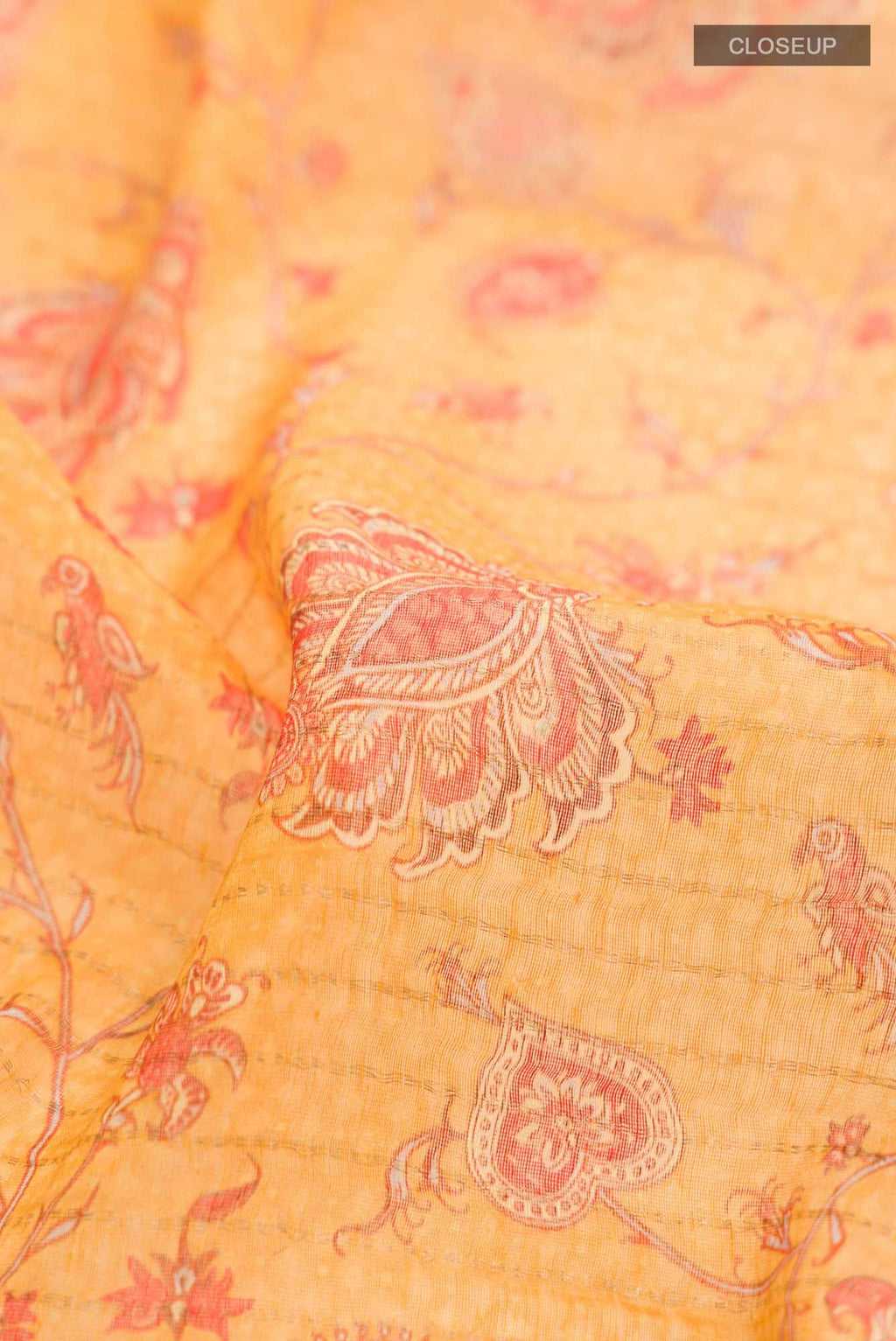 Yellow Linen Saree