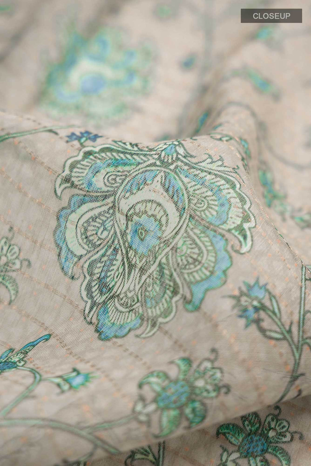 Beige Linen Saree