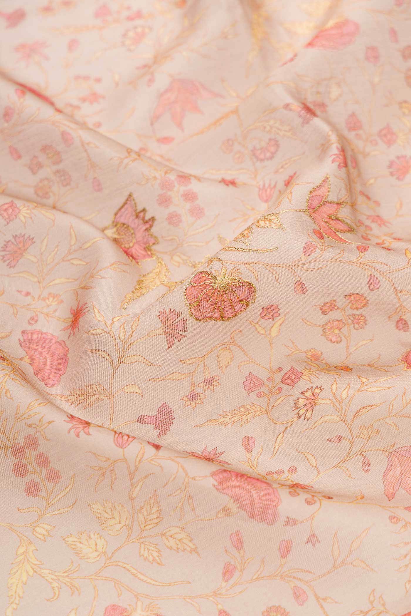 Caramel Chanderi Silk Saree