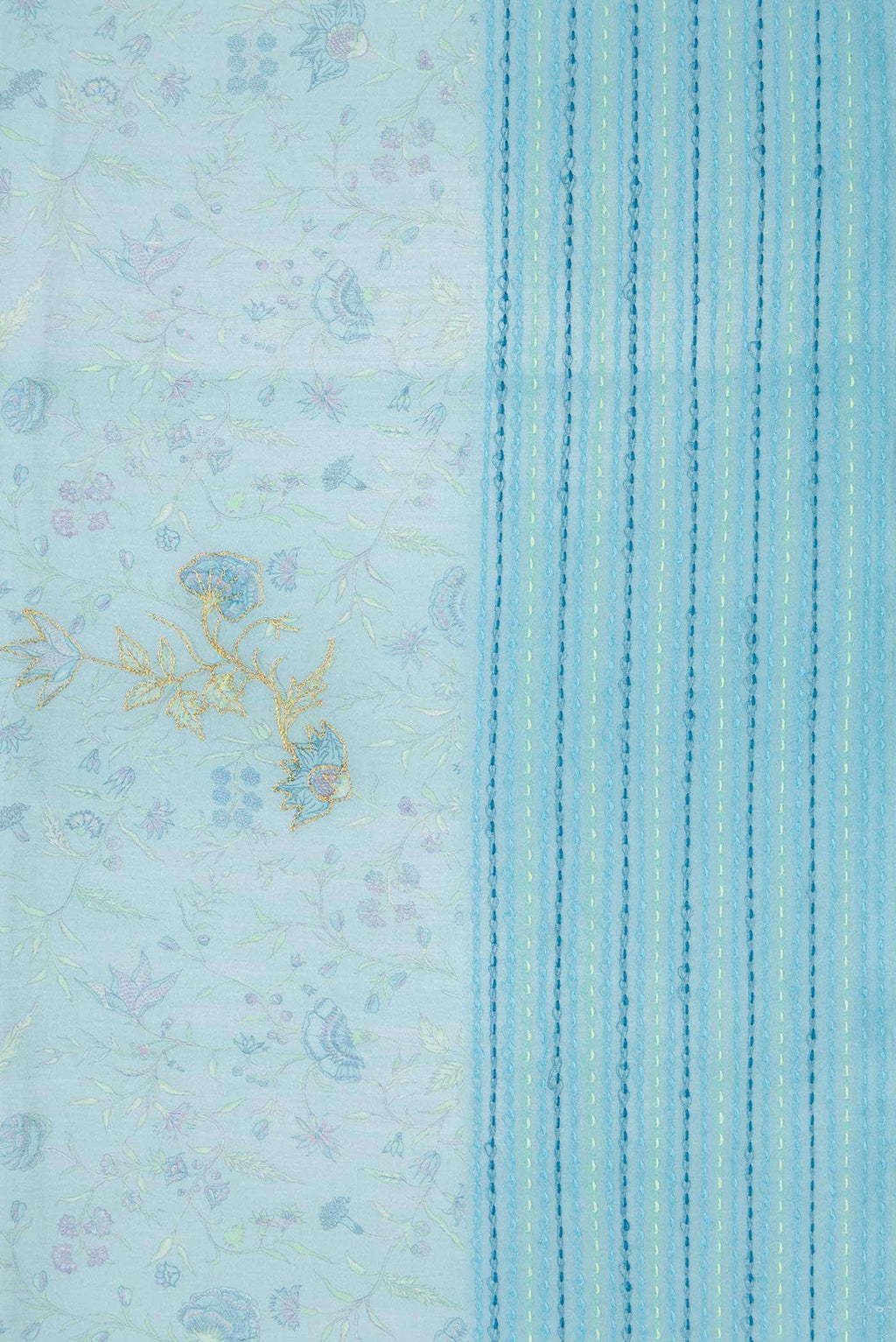 Light Blue Chanderi Silk Saree