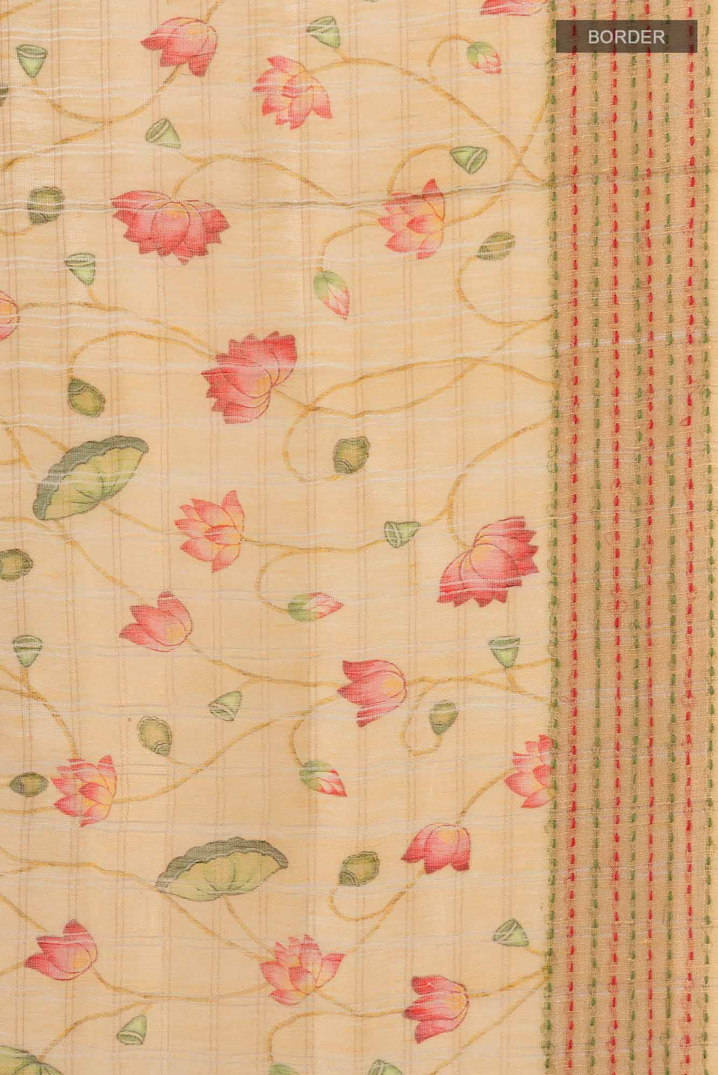 Yellow Linen Saree
