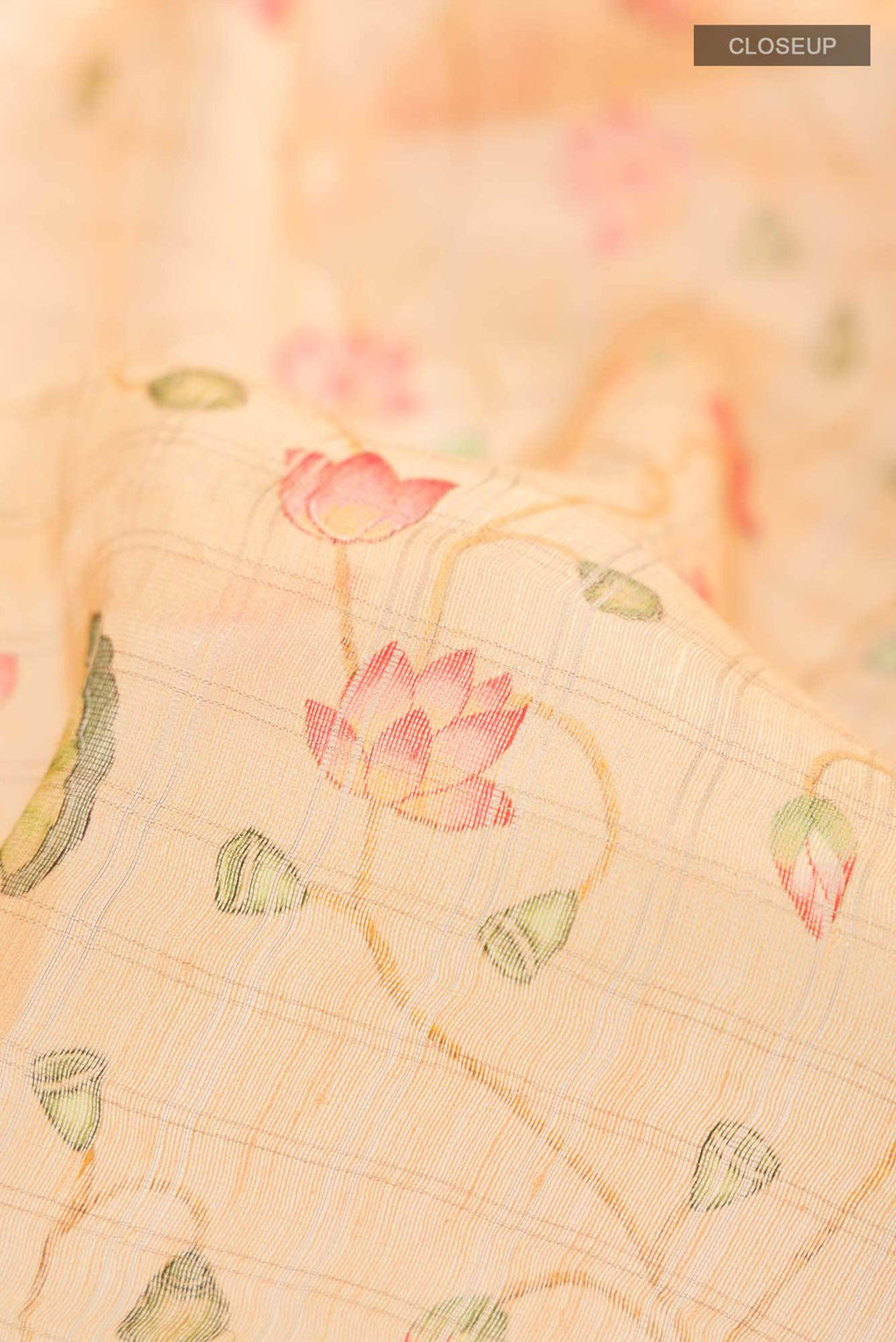 Yellow Linen Saree