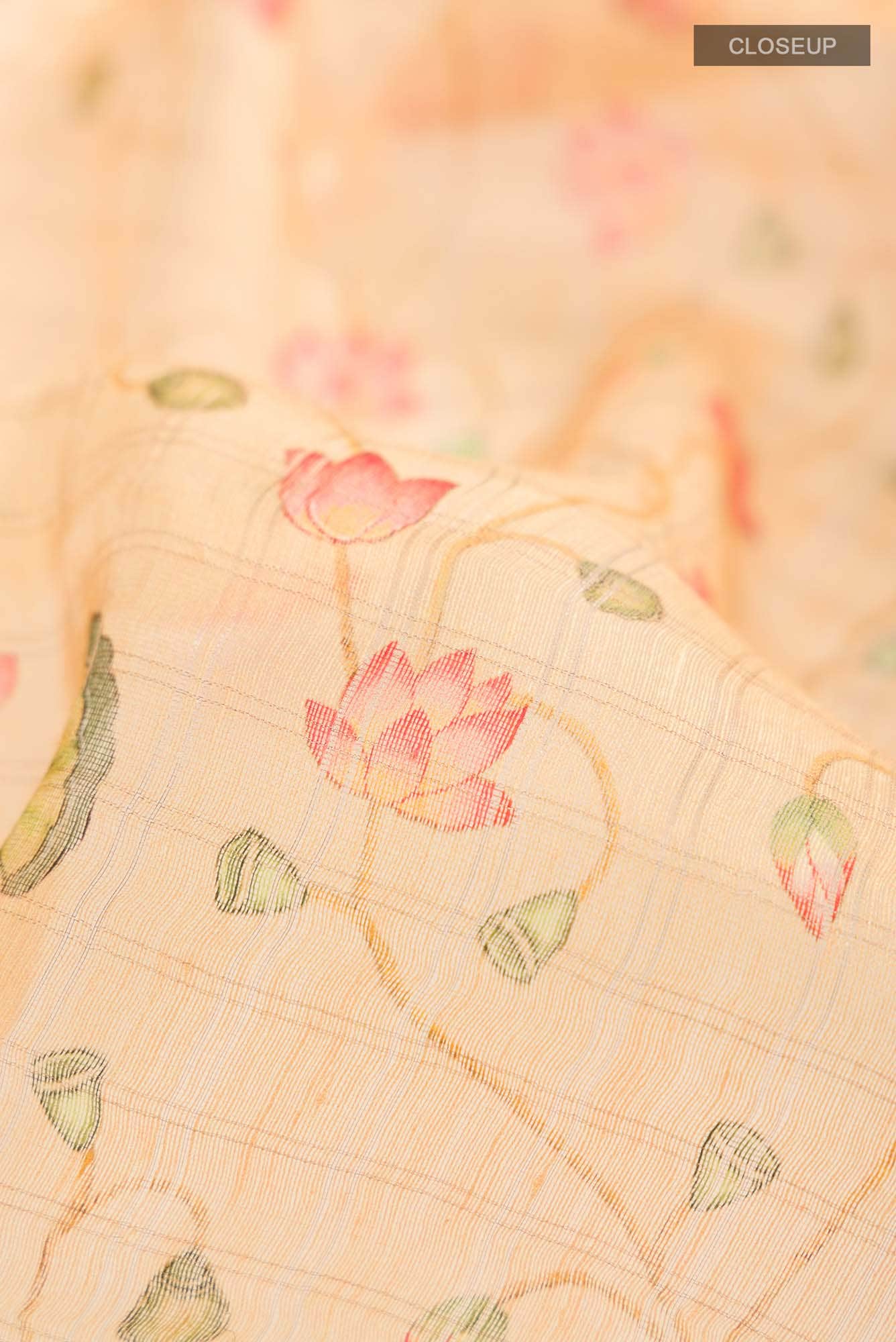 Yellow Linen Saree
