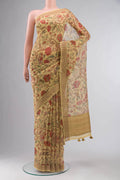 Yellow Linen Saree
