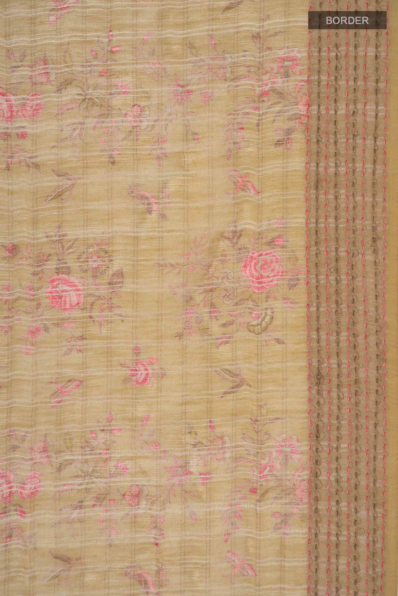 Sandal Linen Saree