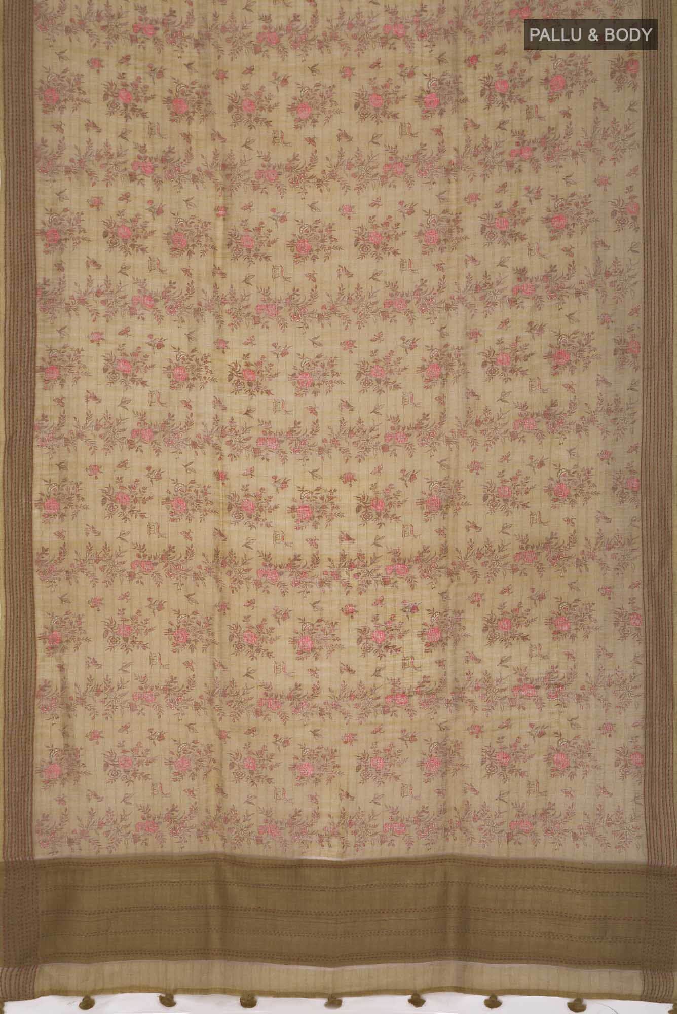 Sandal Linen Saree