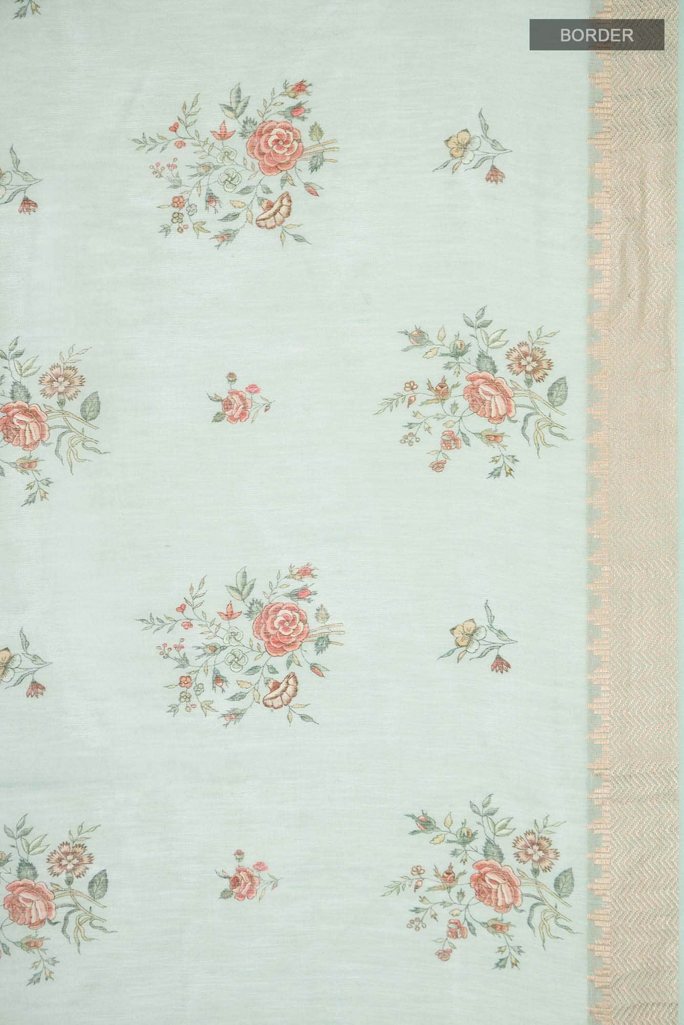 Light Blue Linen Saree