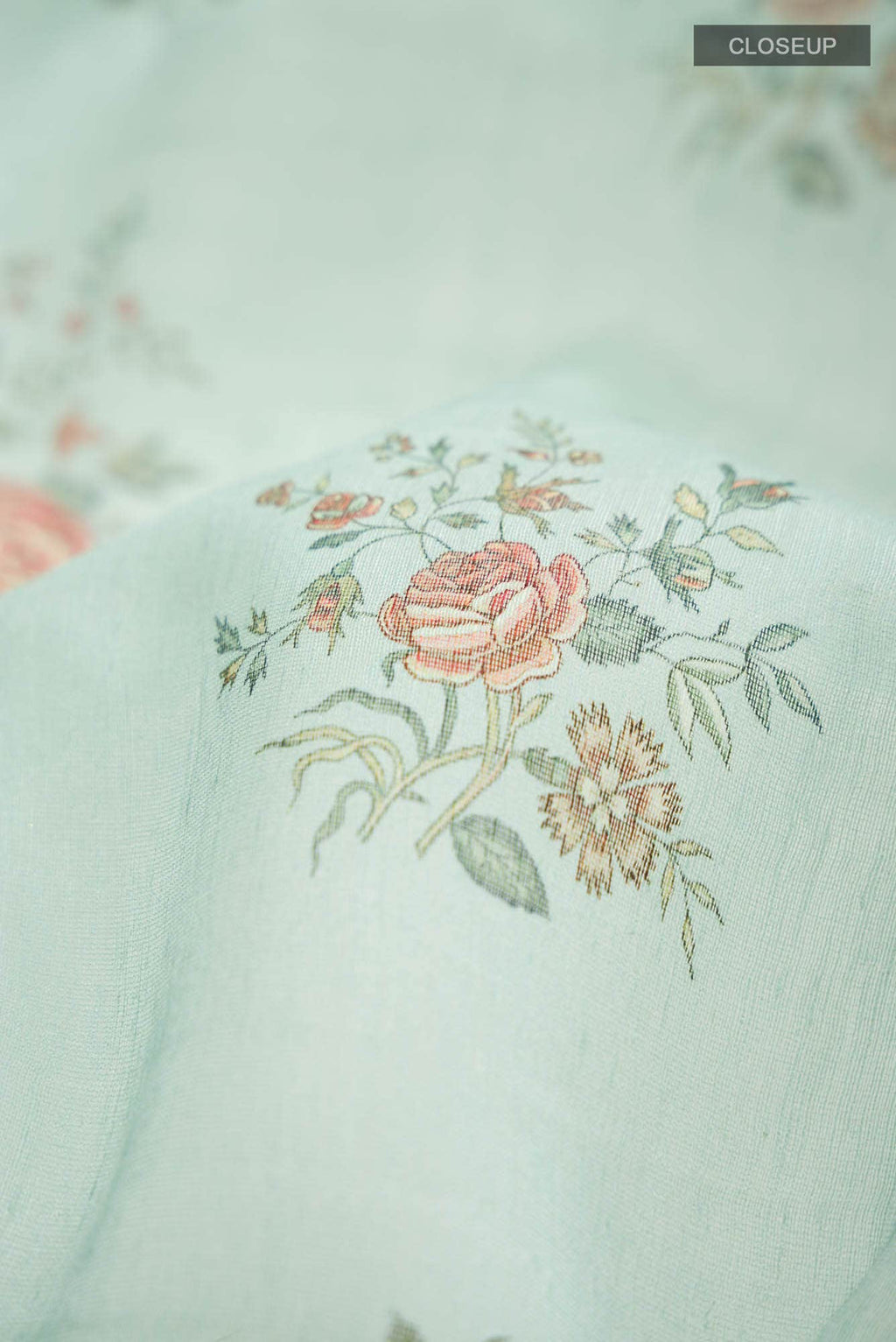 Light Blue Linen Saree